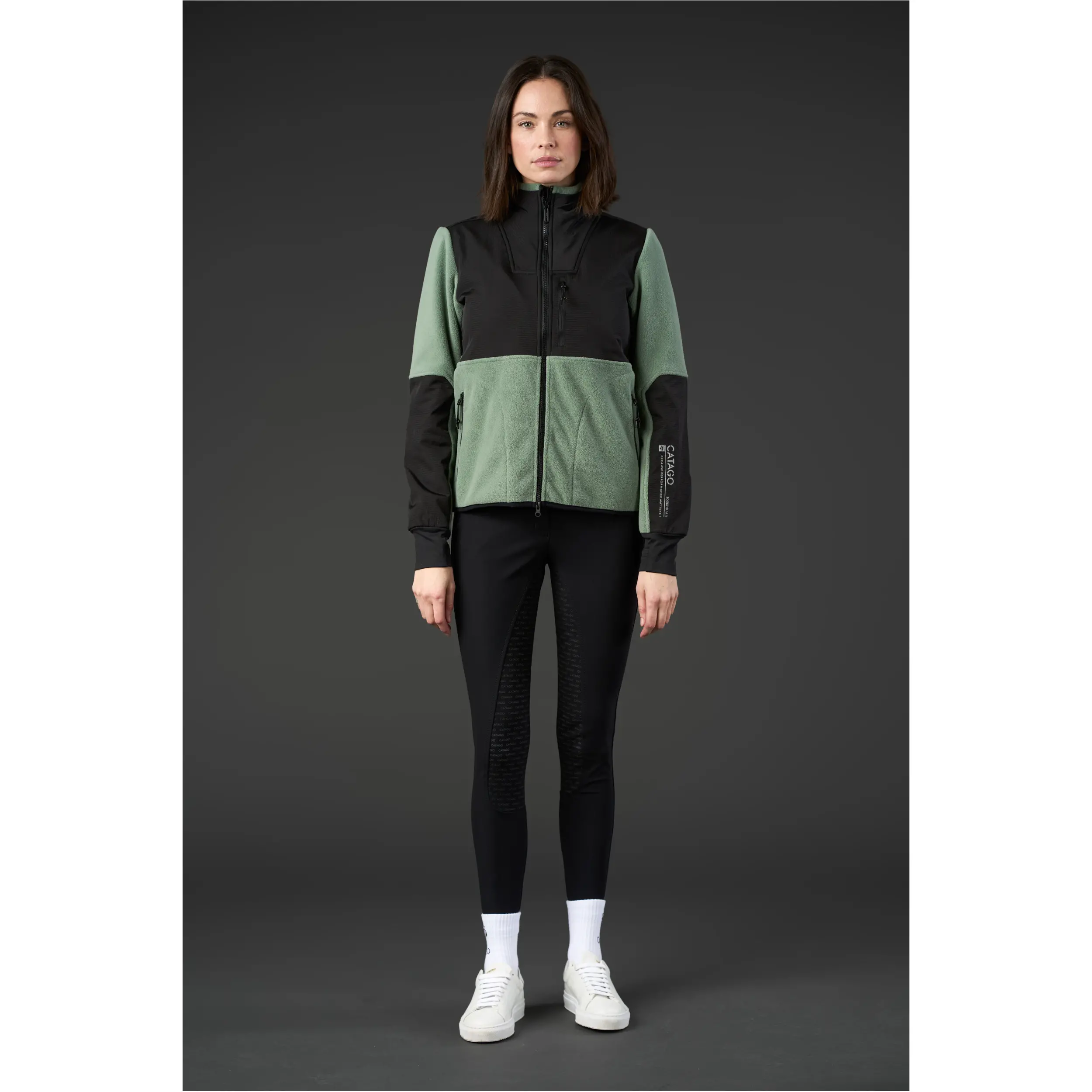 Damen Fleecereitjacke NORMA ZIP laurel wreath
