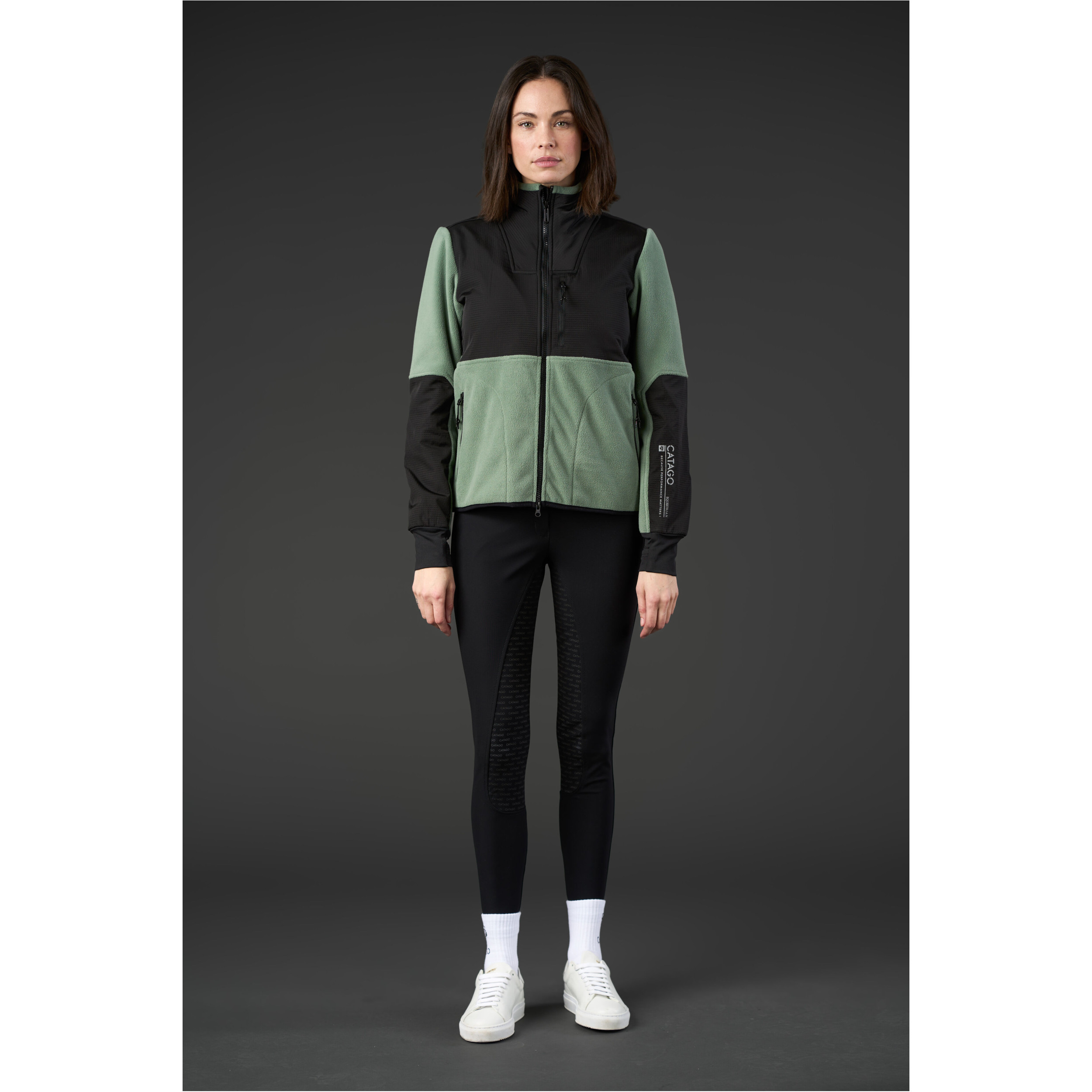 Damen Fleecereitjacke NORMA ZIP laurel wreath