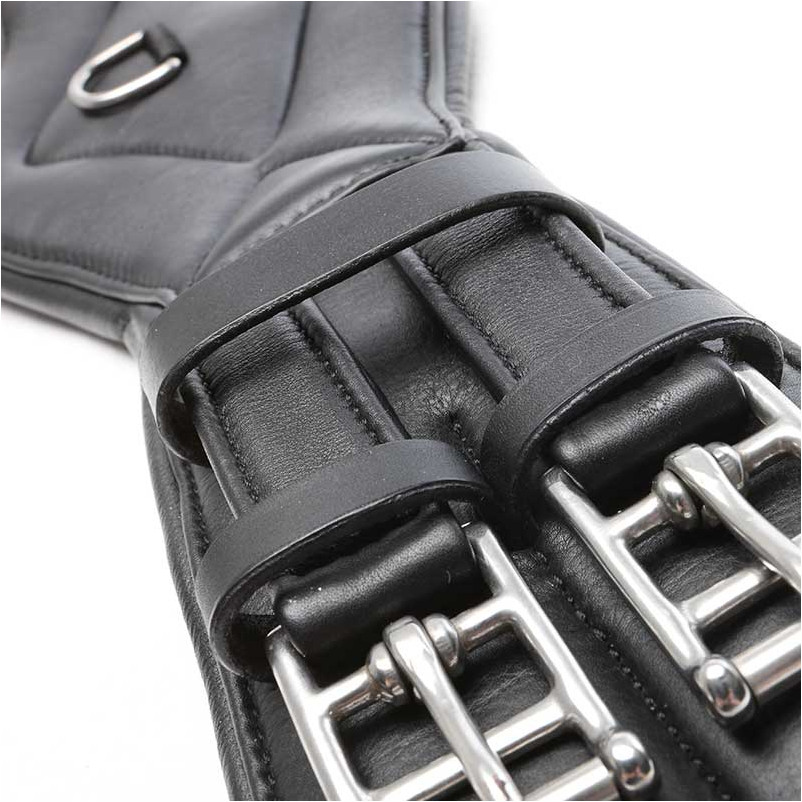 Lederkurzgurt ohne Elast COMFORT Softleder schwarz