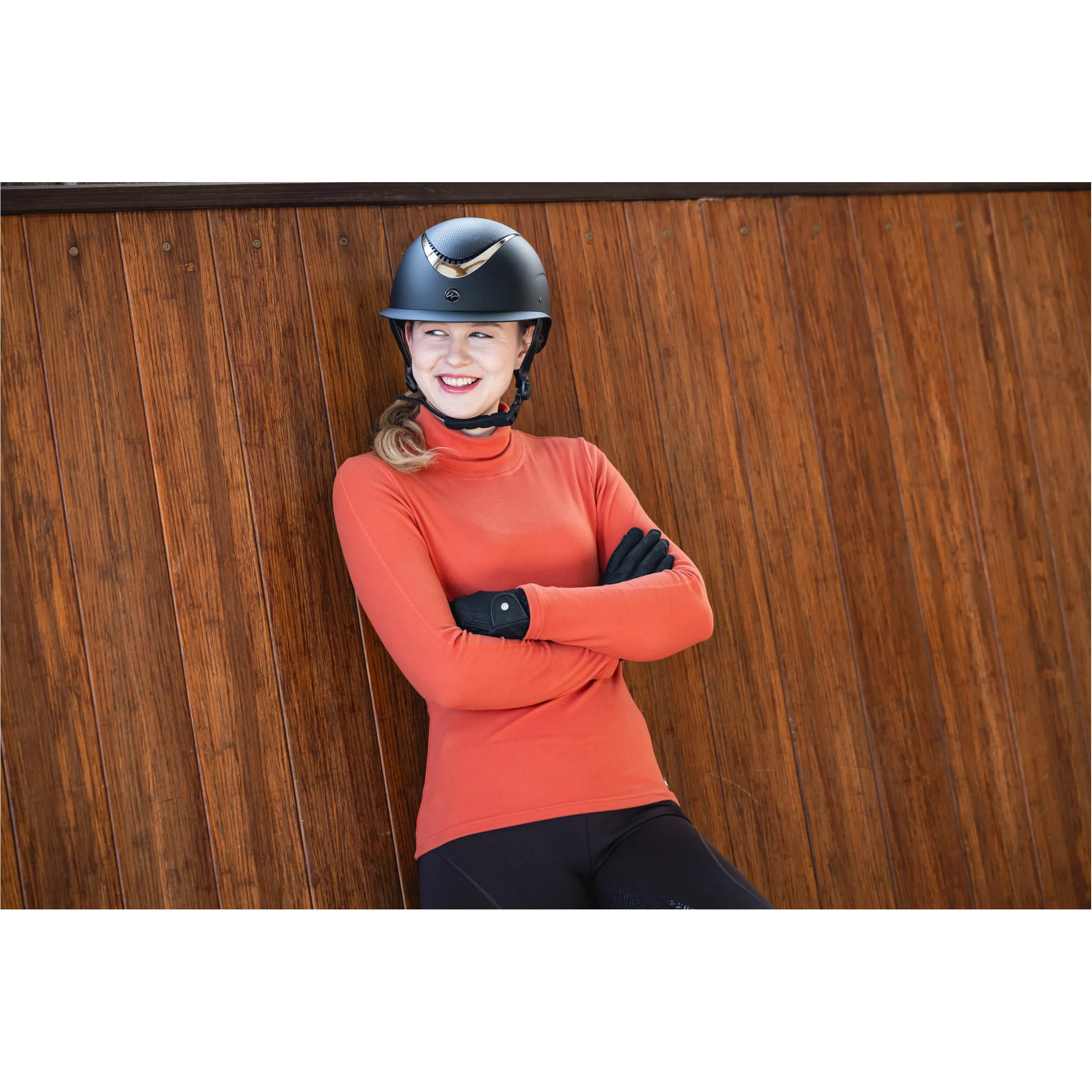Damen Rollkragenshirt EVA kupfer