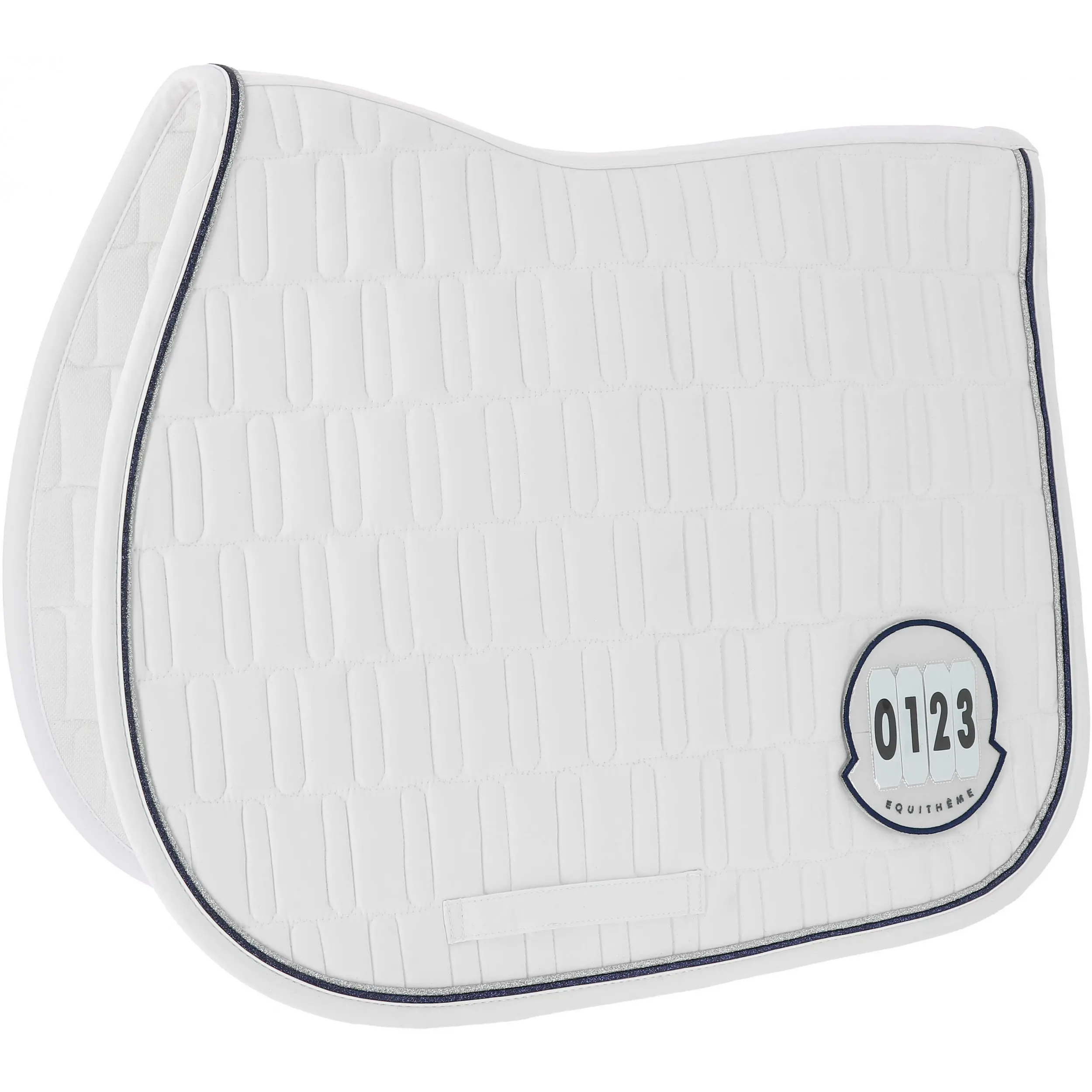 Schabracke mit Nummernhalter Je t'aime COMPET weiß Warmblut Vielseitigkeit Schabracke mit Nummernhalter Je t'aime COMPET weiß Warmblut Vielseitigkeit