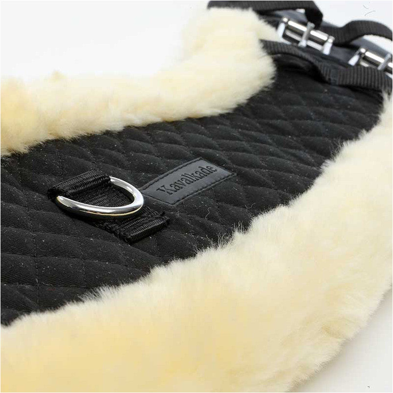 Kurzgurt mit Lammfell ohne Elast MOON schwarz/natur