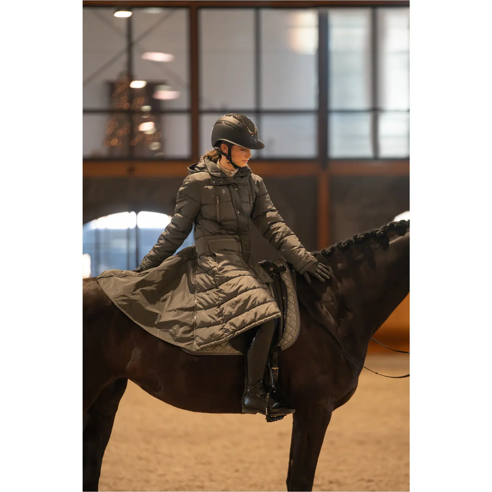 Winter Damen Reitmantel CANDICE asphalt Winter Damen Reitmantel CANDICE asphalt