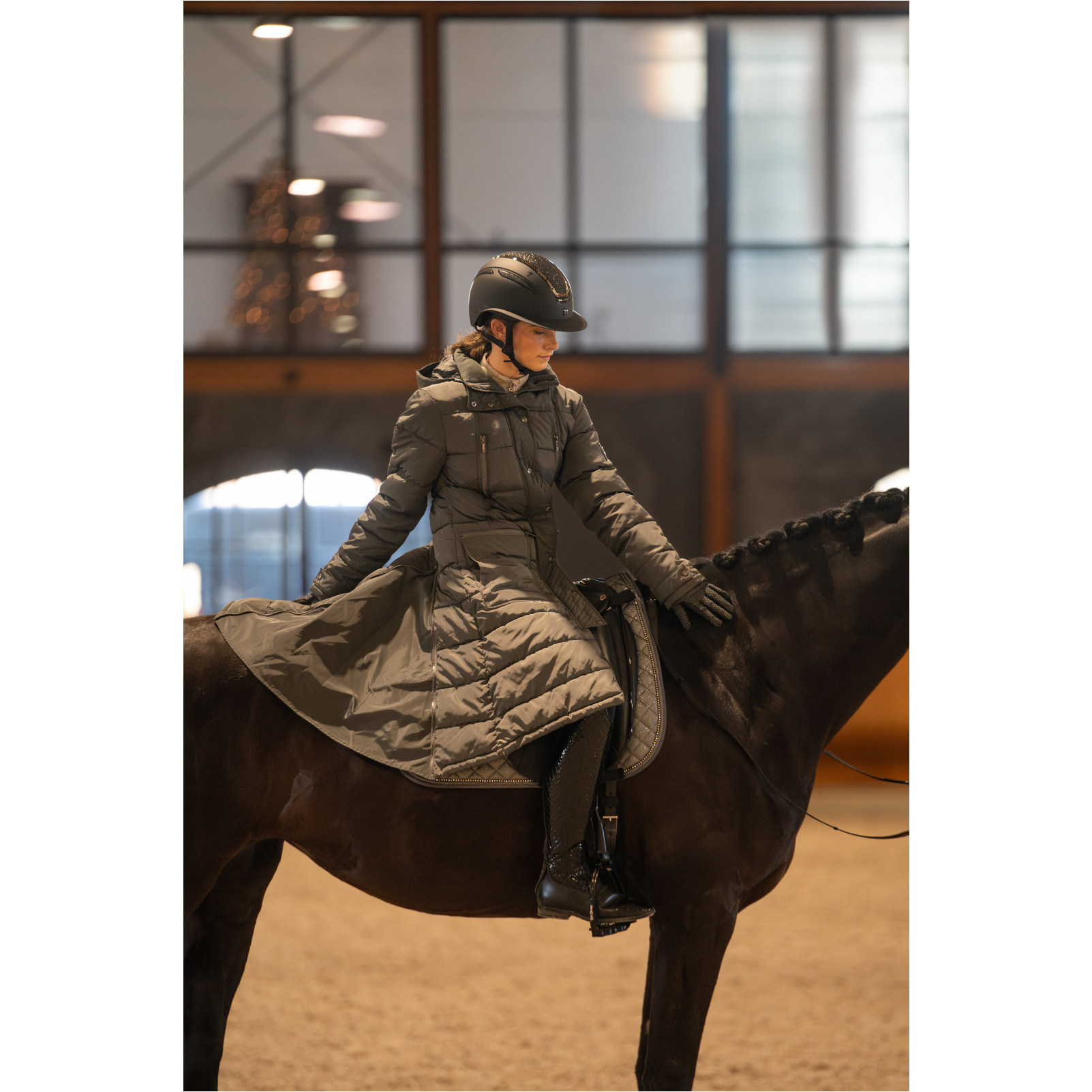 Winter Damen Reitmantel CANDICE asphalt Winter Damen Reitmantel CANDICE asphalt