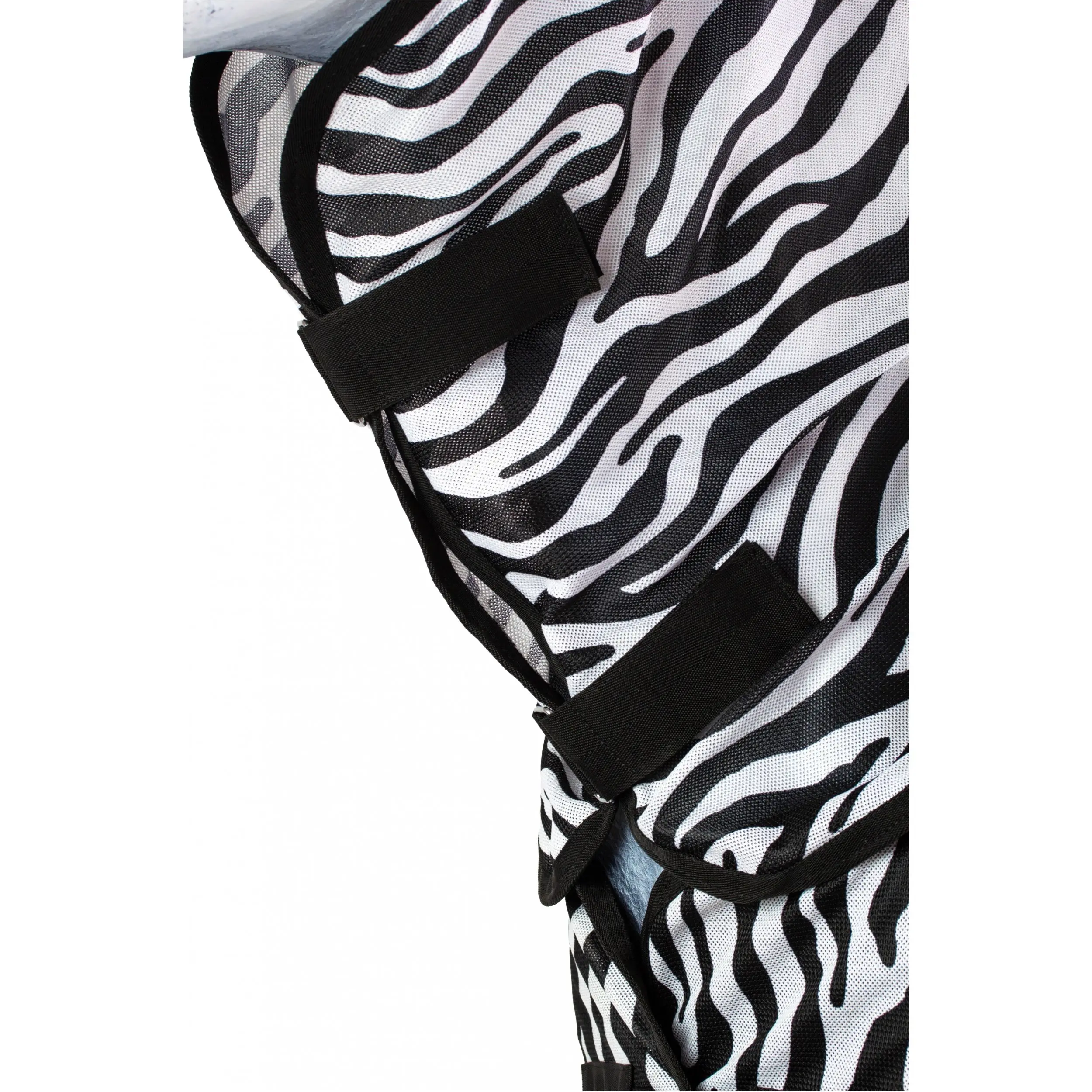 Fliegendecke mit Halsteil und Bauchlatz reißfest ZEBRA schwarz/weiß