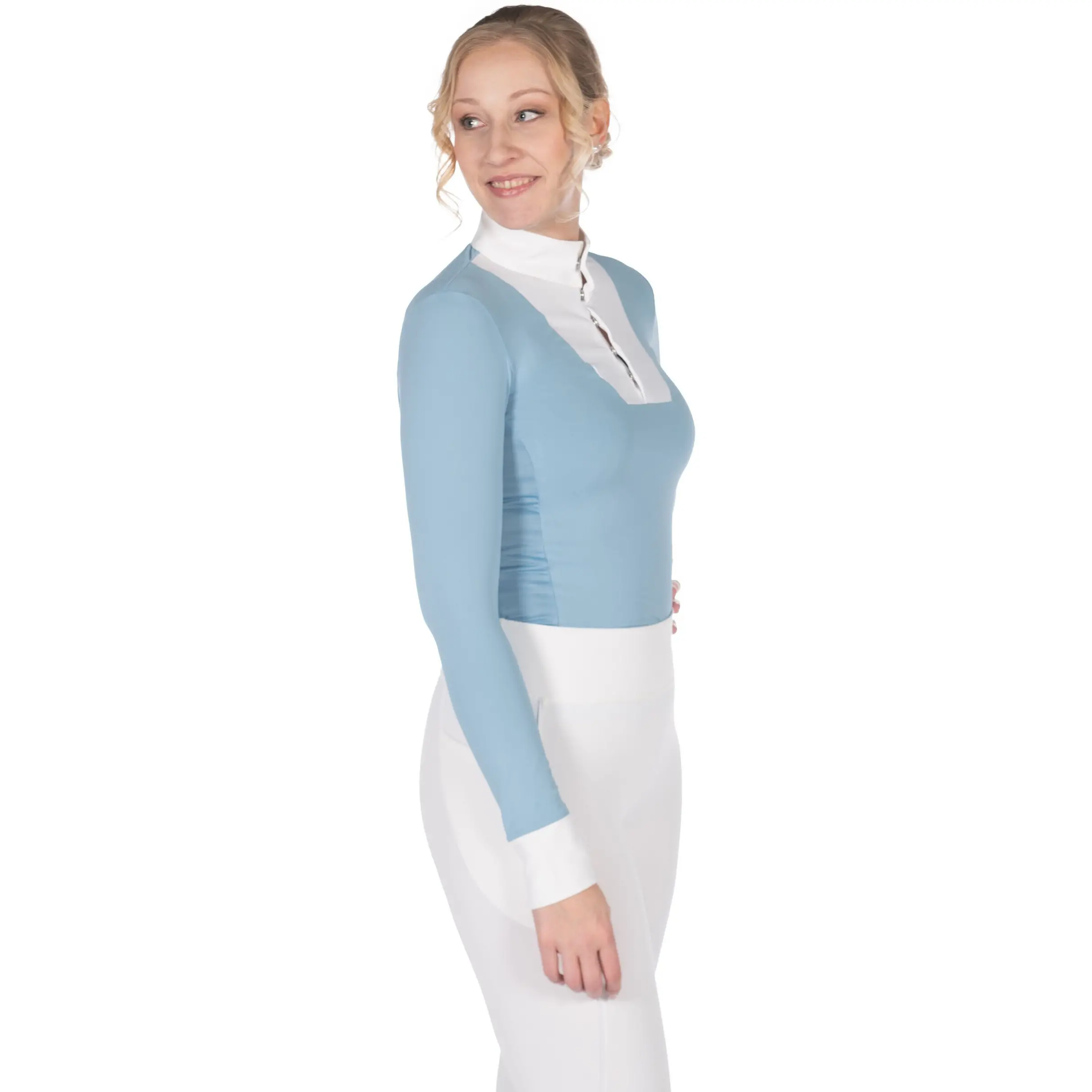 Damen Turniershirt Langarm VIRGINIA eisblau