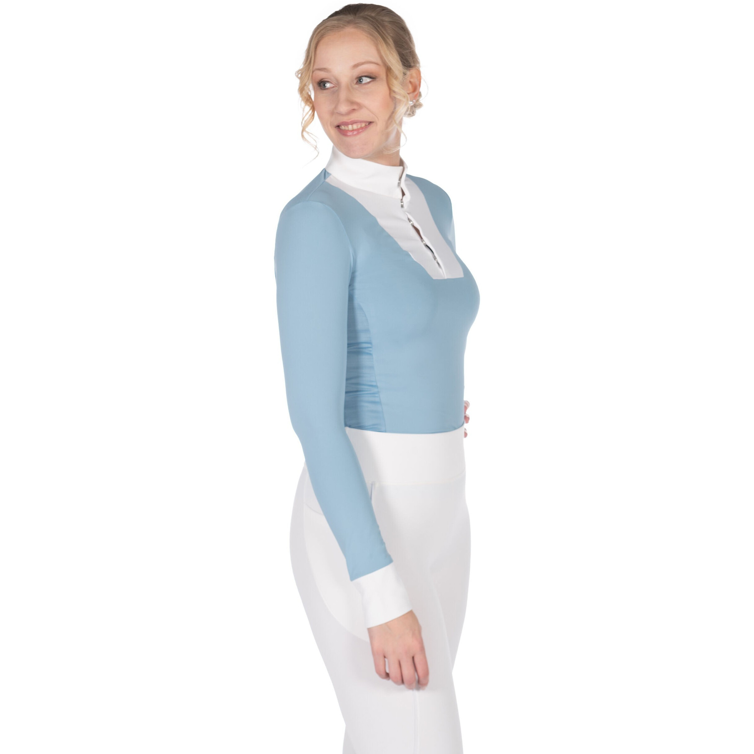 Damen Turniershirt Langarm VIRGINIA eisblau