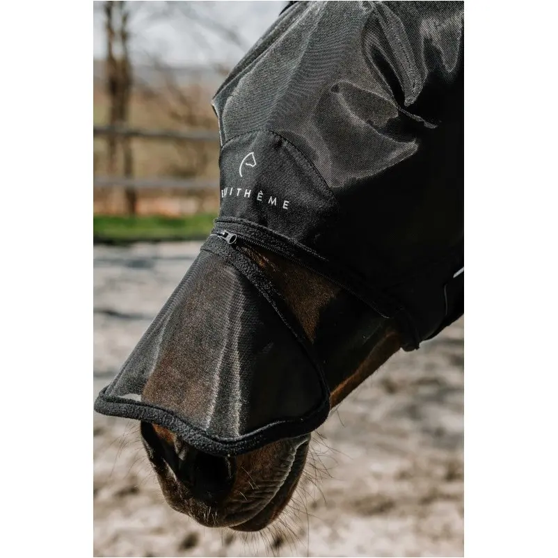 Fliegenmaske mit UV-Schutz ZIPPER schwarz