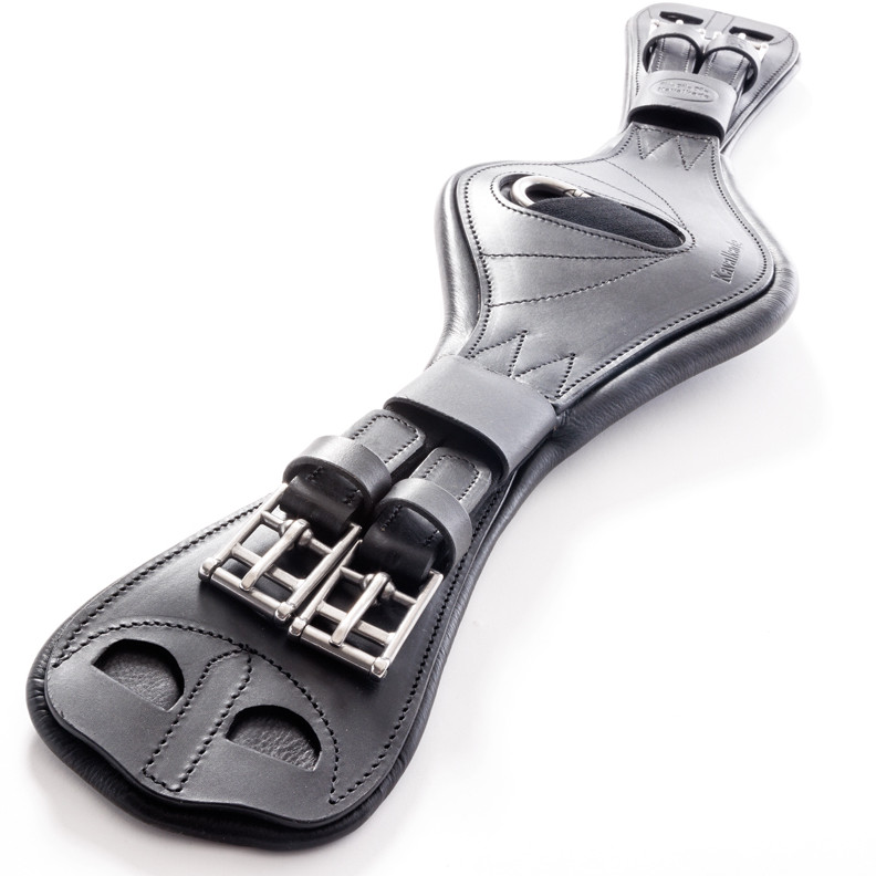 Lederkurzgurt geölt mit Elast JULIUS schwarz