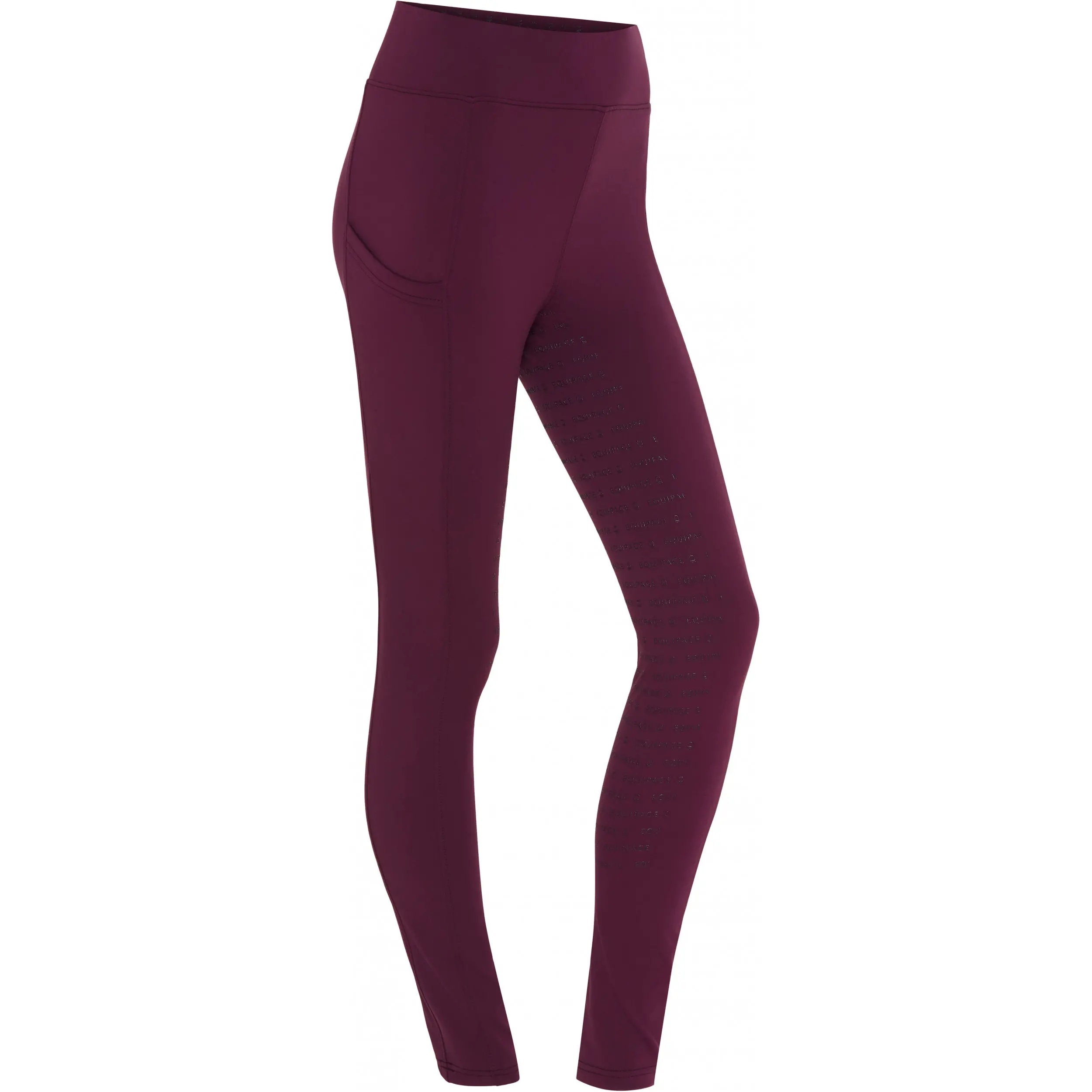 Damen Reitleggings Silikon Vollbesatz TAWNY italian plum