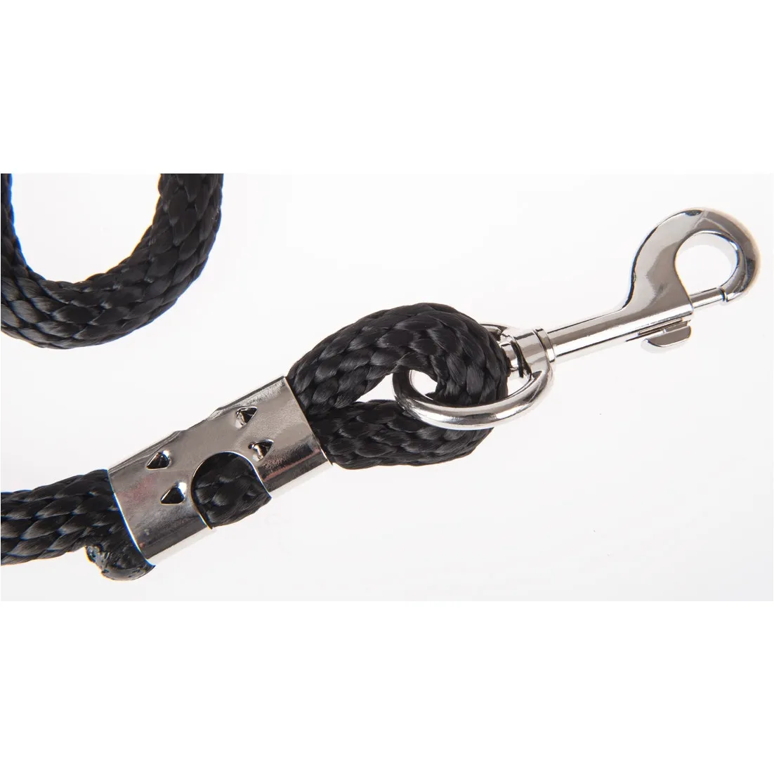 Führstrick mit Karabinerhaken BRIGHT schwarz 200cm