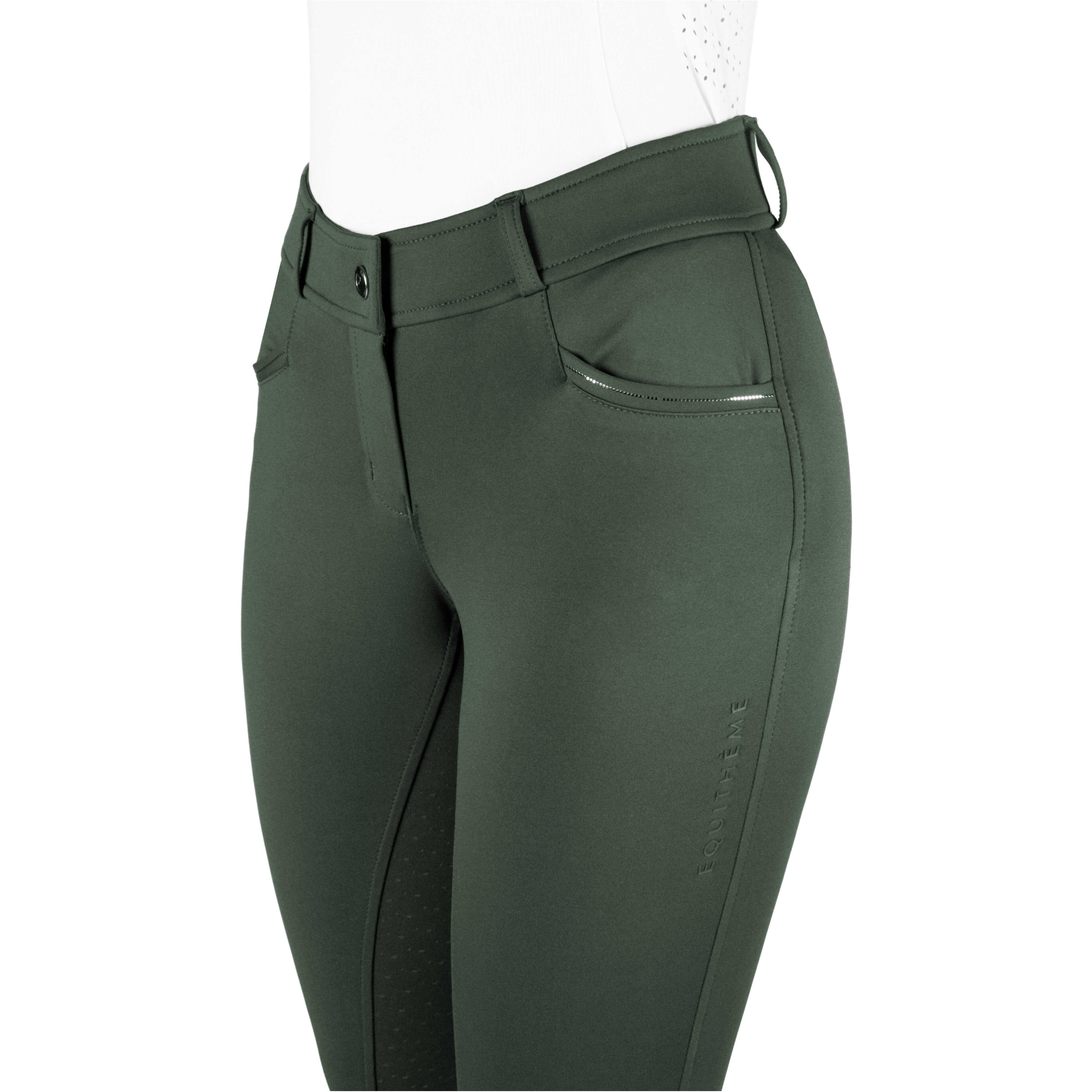 Damen Reithose Silikon Vollbesatz EK-CARLY khaki