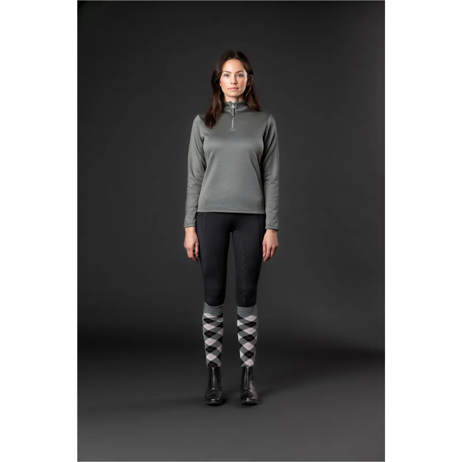 Damen Funktionsshirt Langarm SCARLET half-zip forest Damen Funktionsshirt Langarm SCARLET half-zip forest