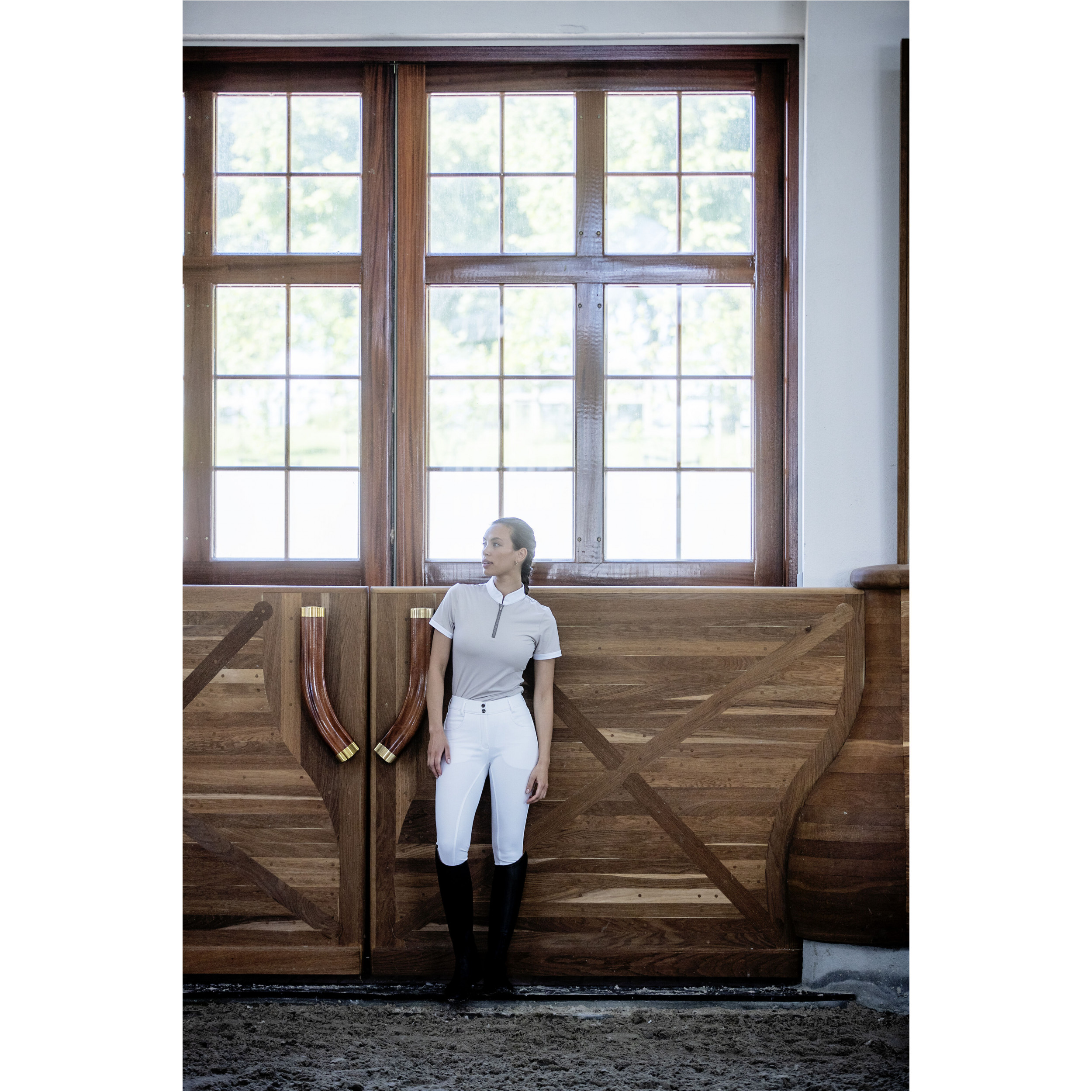 Damen Reithose Silikon Vollbesatz RACHEL weiß