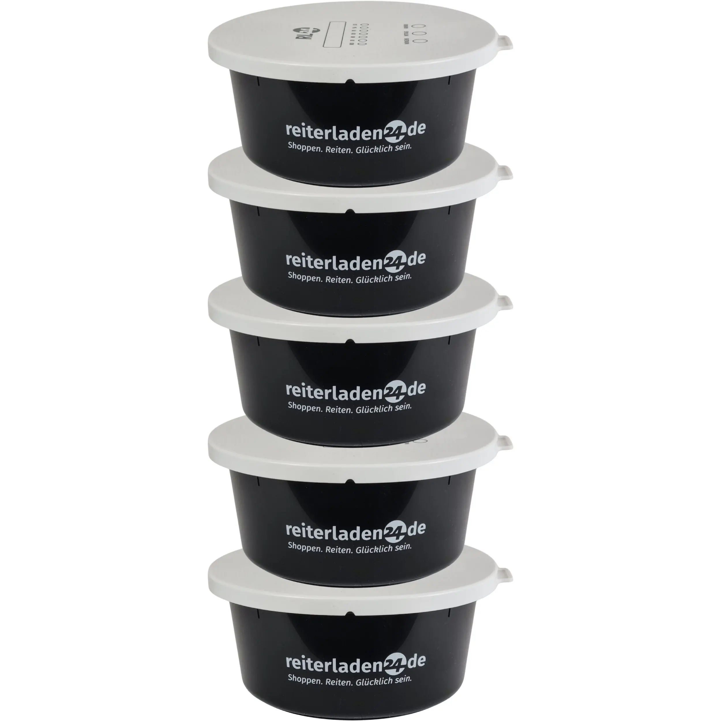Müslischale mit Deckel schwarz (5er Set)