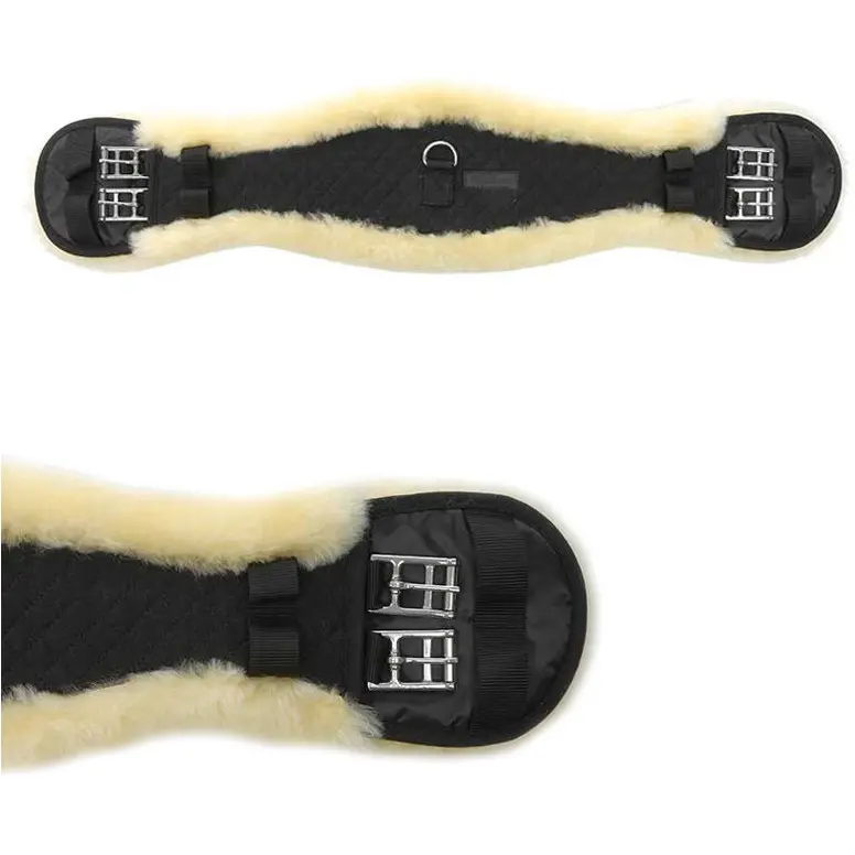 Kurzgurt mit Lammfell ohne Elast COMFORT schwarz/natur