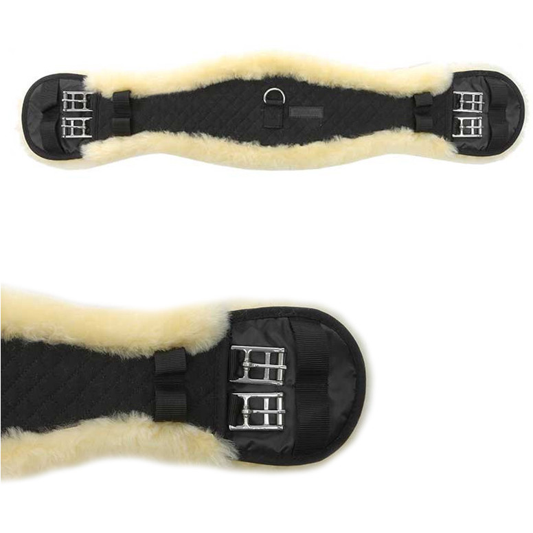 Kurzgurt mit Lammfell ohne Elast COMFORT schwarz/natur