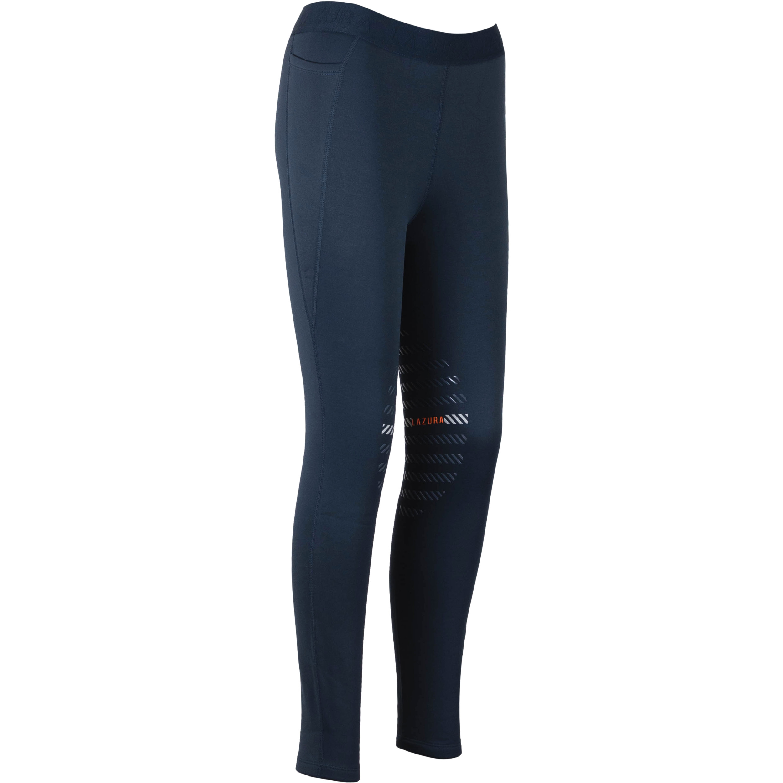 Winter Damen Reitleggings Silikon Kniebesatz ANITA dunkelblau