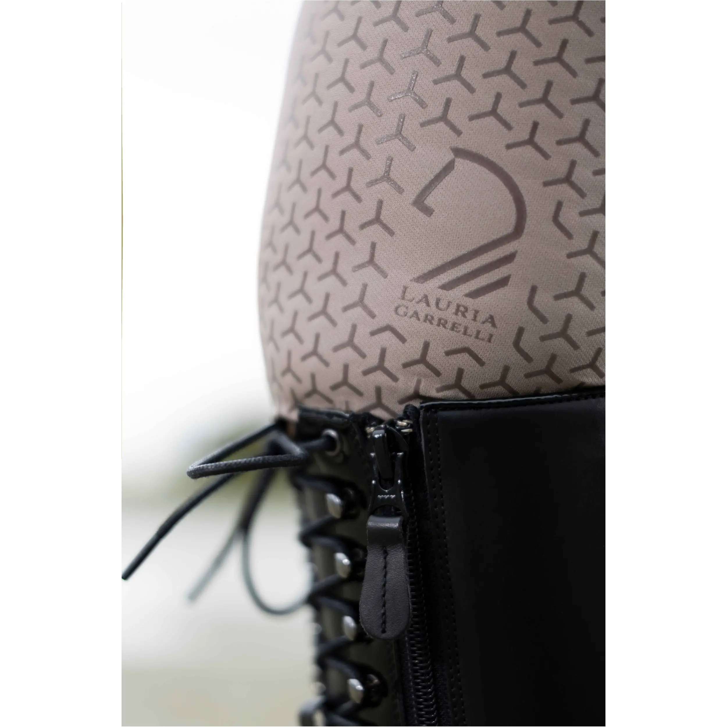 Kinder Reitleggings Silikon Vollbesatz AMALFI taupe