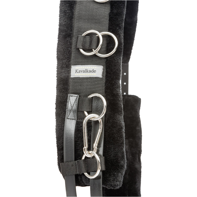 Longiergurt mit Kunstfell schwarz