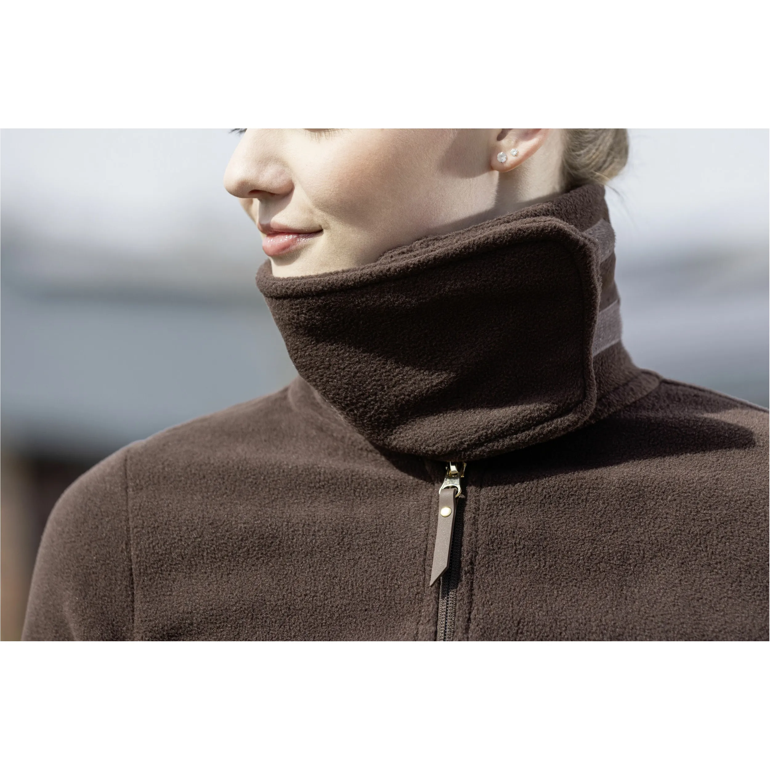 Damen Fleecejacke BASIL dunkelbraun