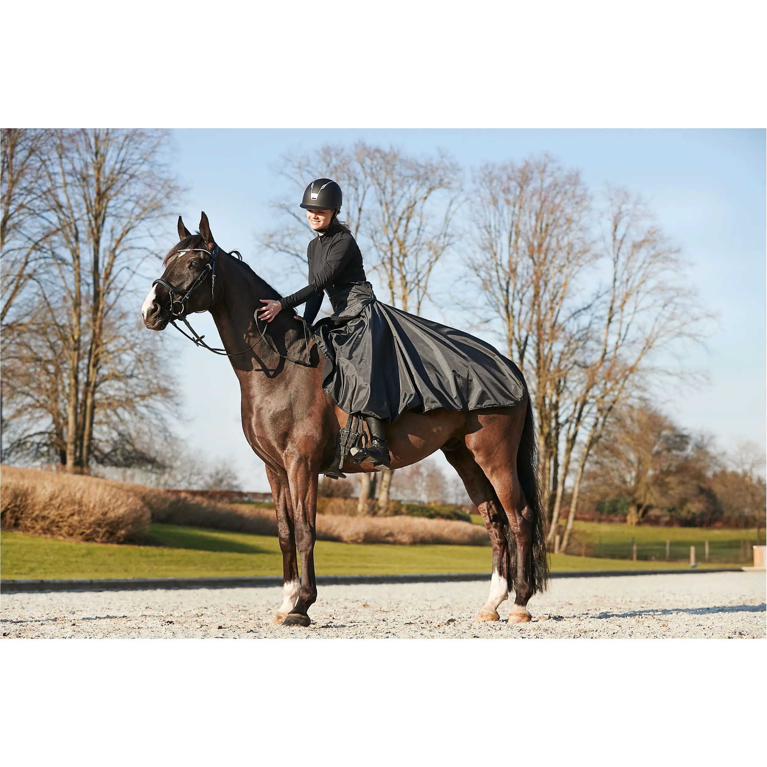 Winter Damen Reitrock LAURIE schwarz
