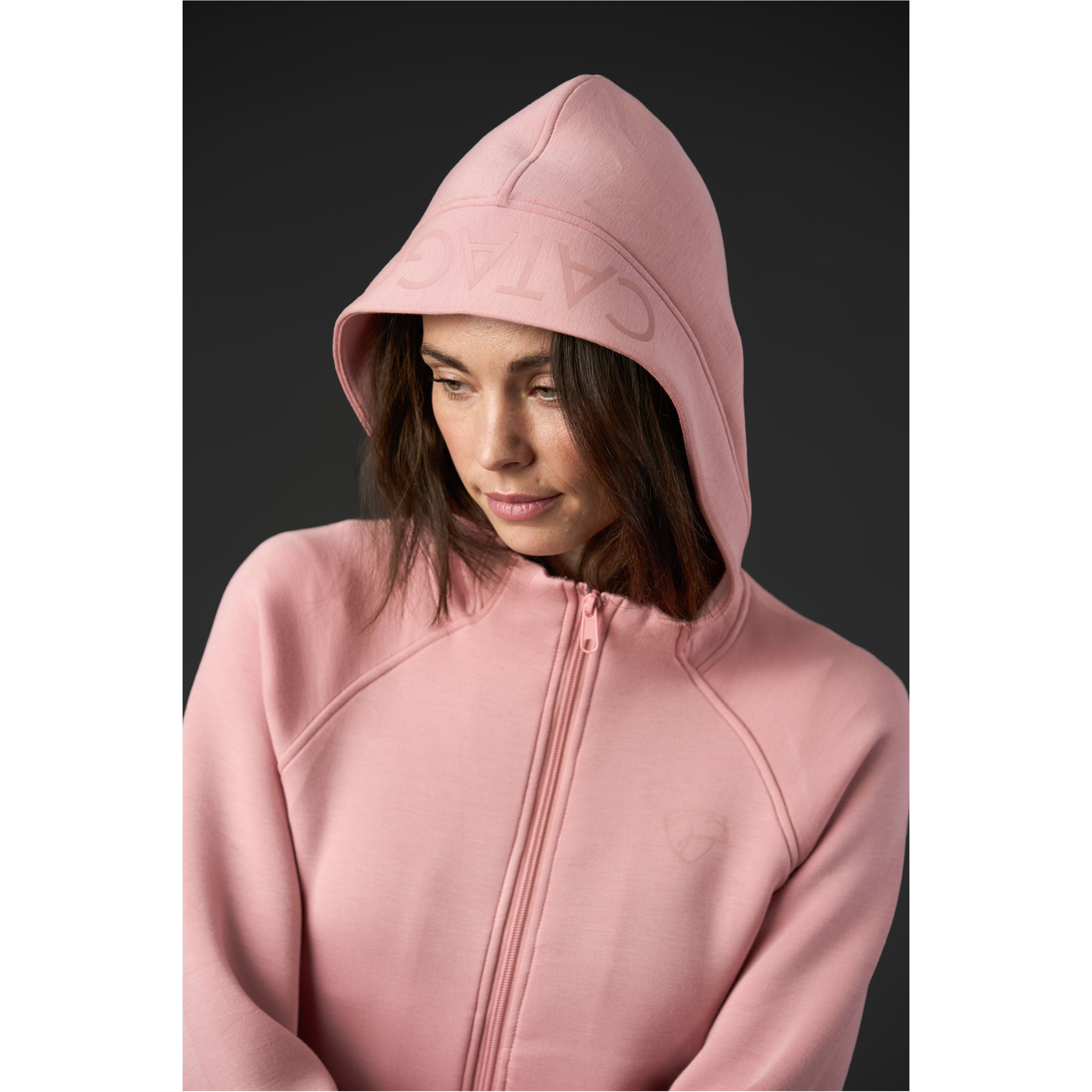 Damen Hoodie mit Reißverschluss AMARA burnished lilac