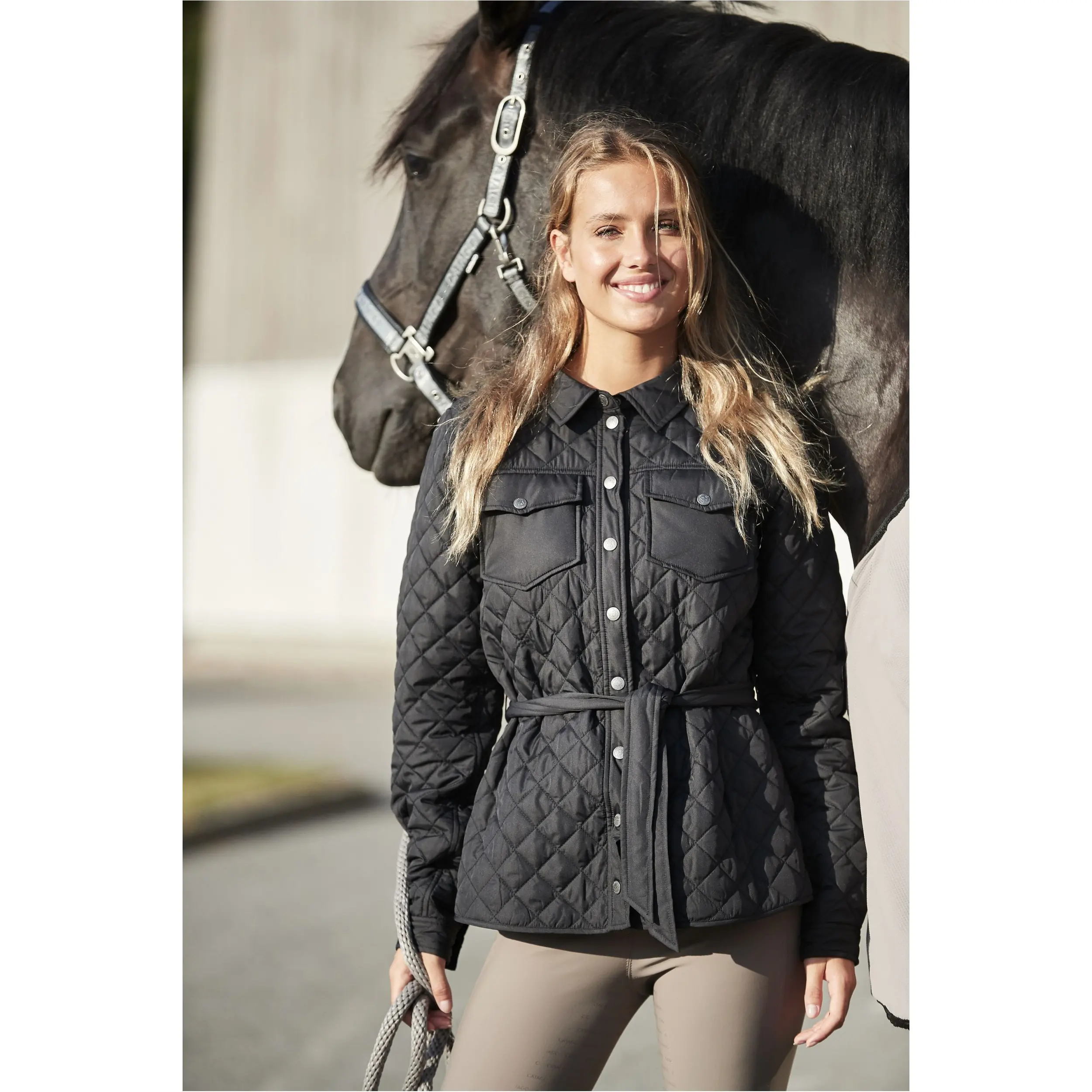 Damen Steppjacke PEARL schwarz