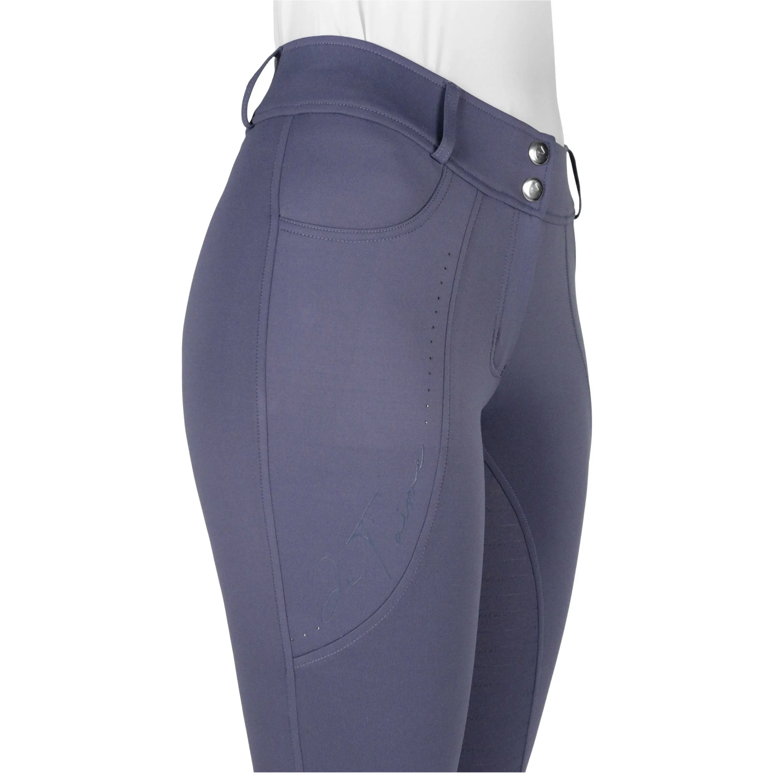 Damen Reithose Silikon Vollbesatz Je t’aime EK-ELSA grau/blau