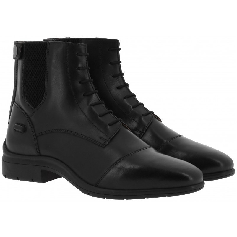 Reitstiefeletten mit Schnürung und Reißverschluss SPORTY Echtleder schwarz