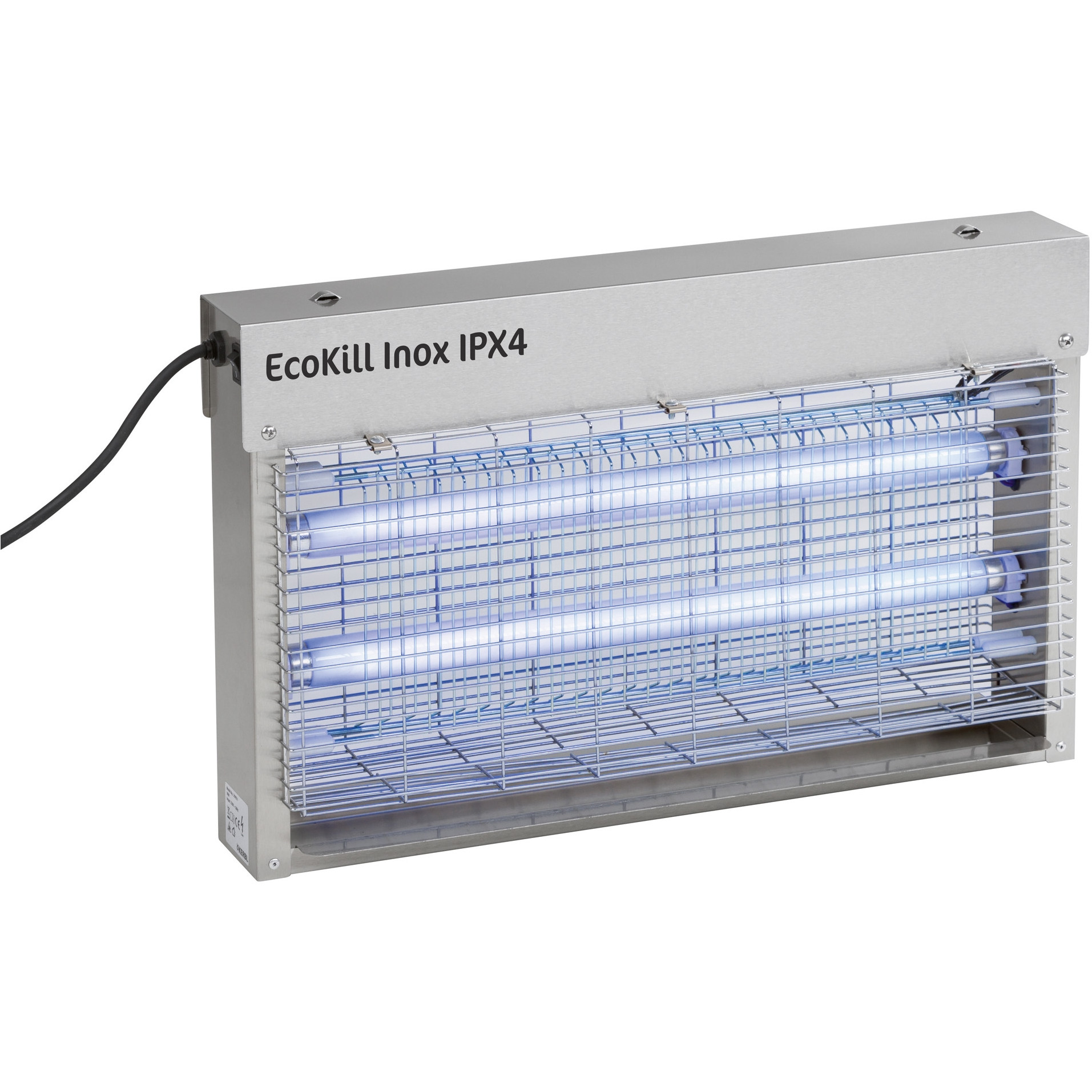 Elektrischer Fliegenvernichter EcoKill Inox IPX4 2 x 15W