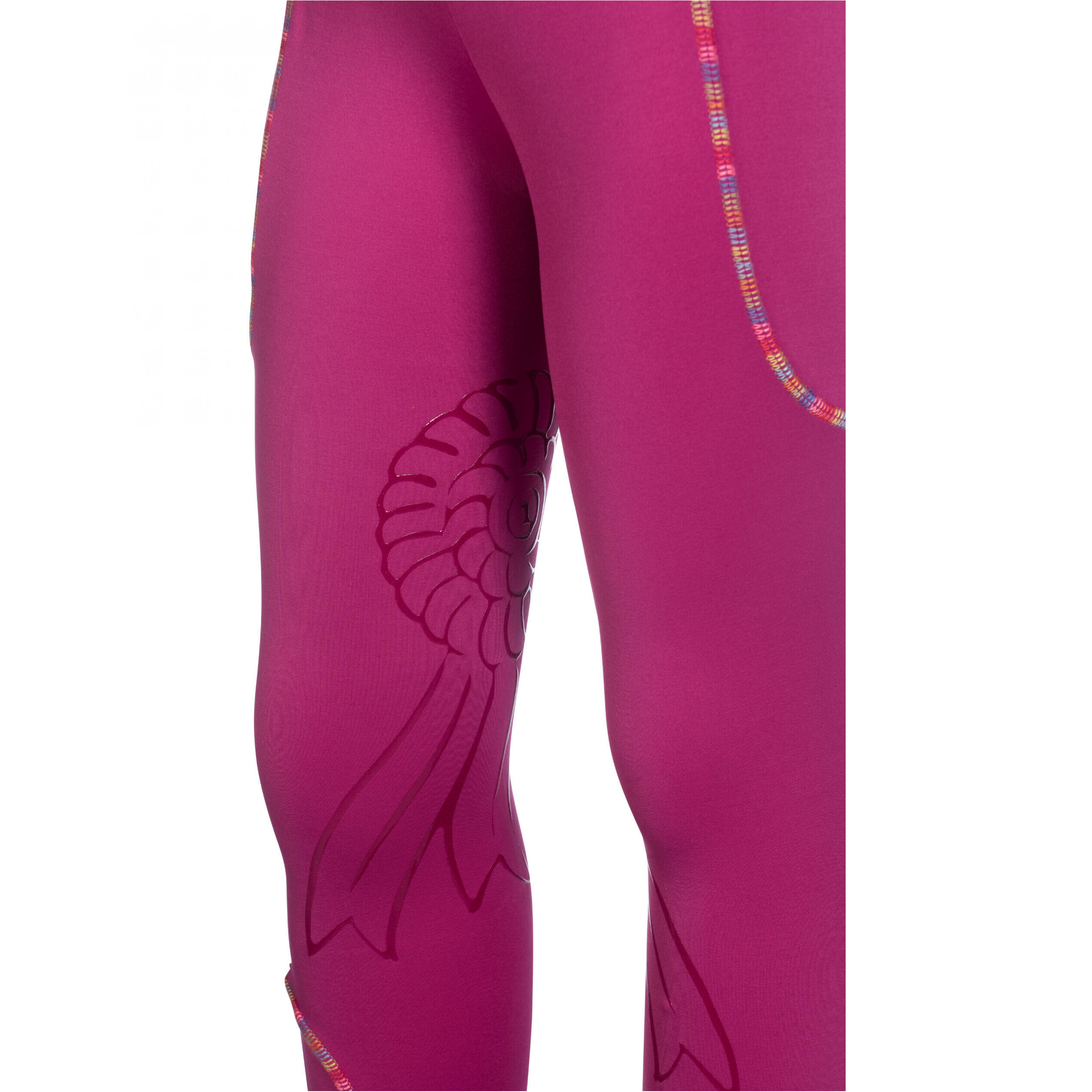 Kinder Reitleggings Silikon Kniebesatz POLLY magenta