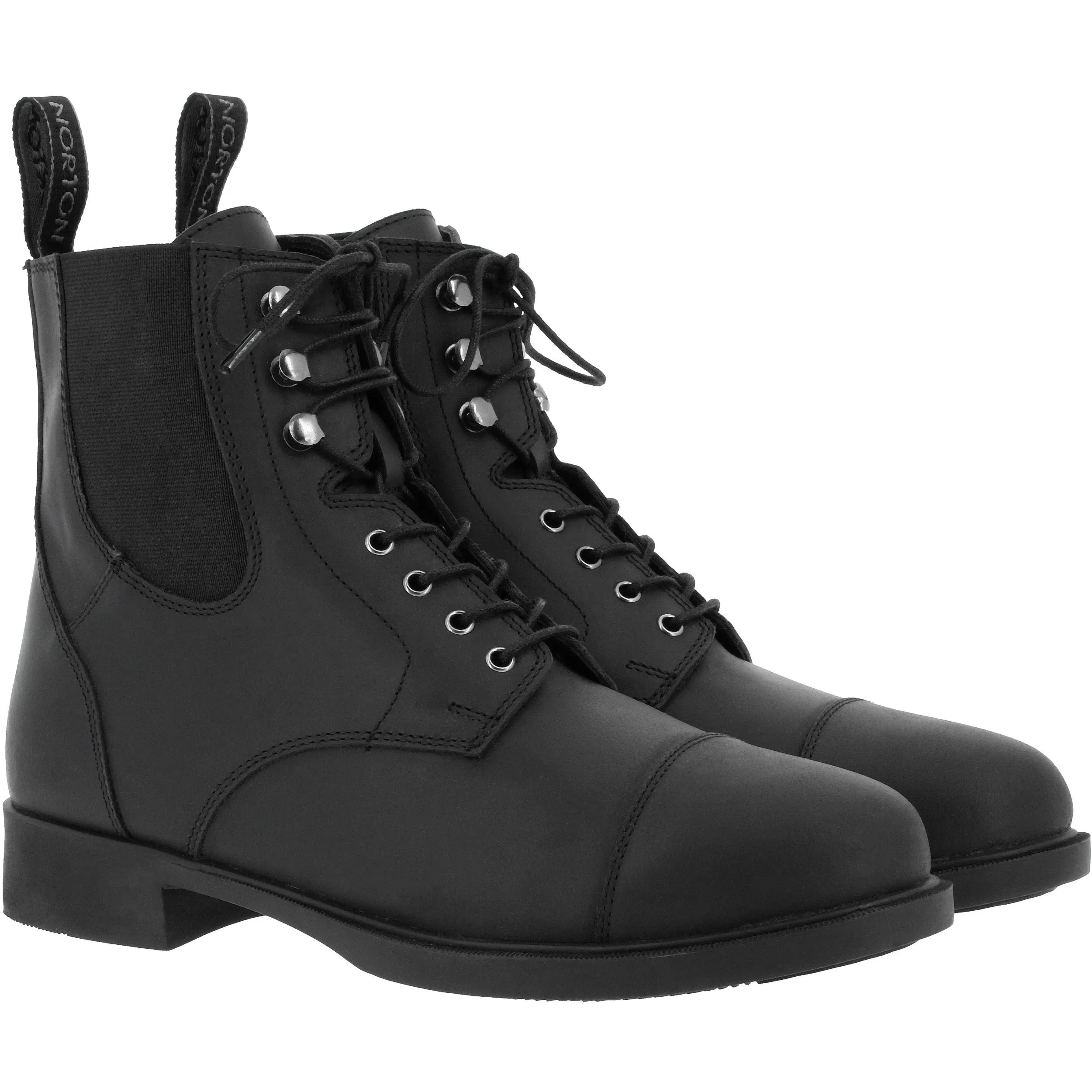 Reitstiefeletten mit Schnürsenkel NÎMES Echtleder schwarz