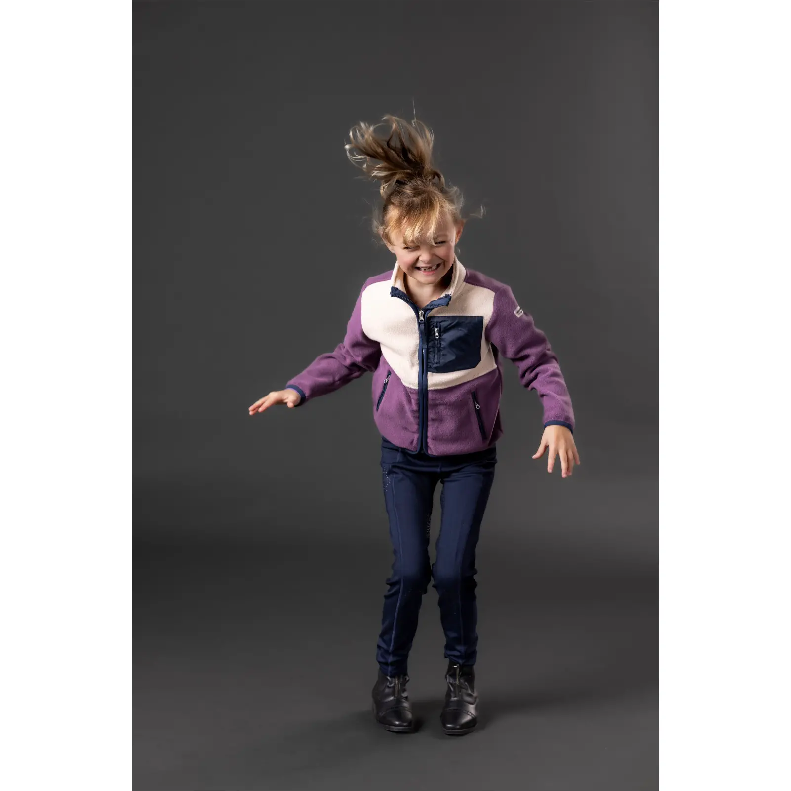 Kinder Fleecereitjacke MINNA ZIP montana grape