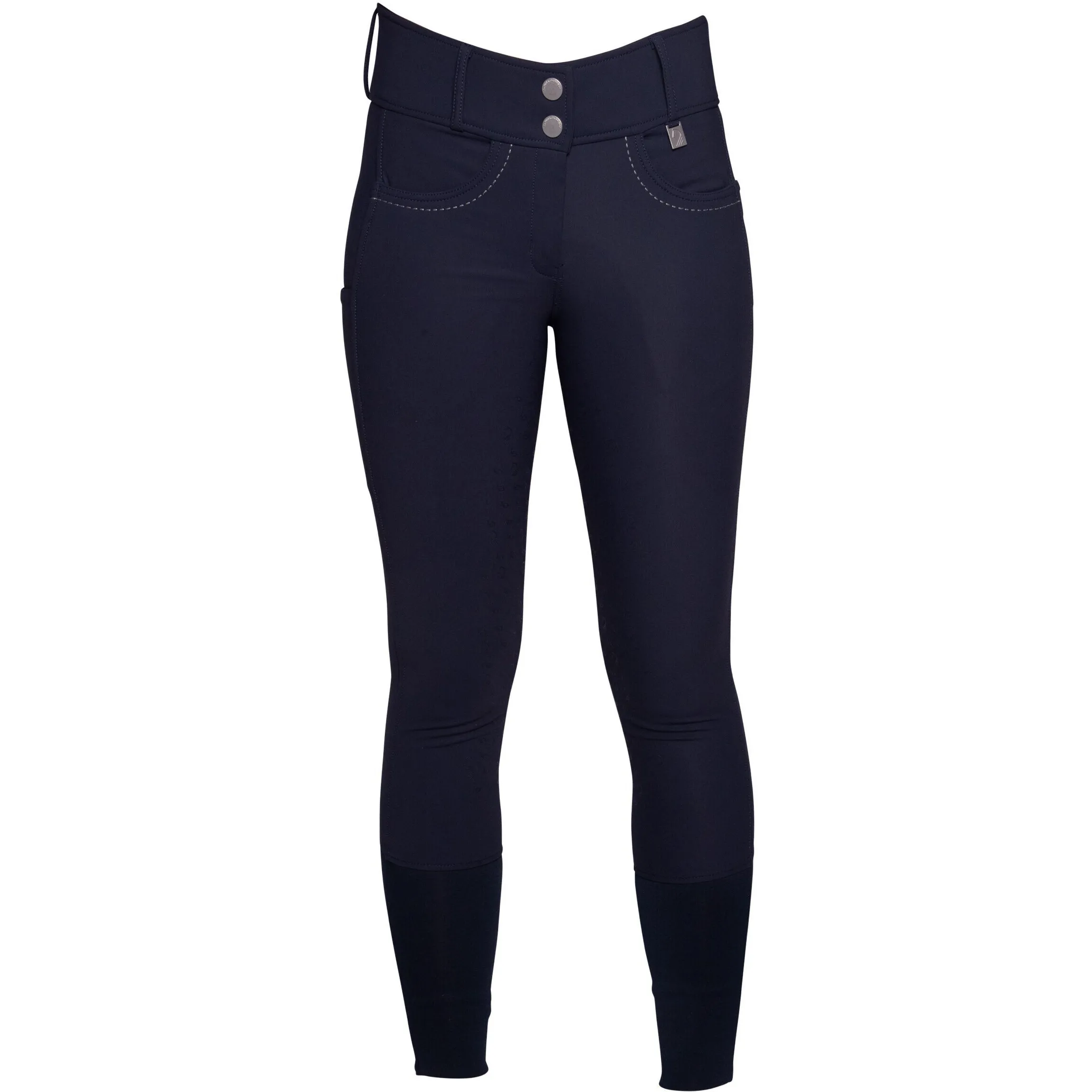 Damen Reithose Silikon Kniebesatz AREZZO dunkelblau