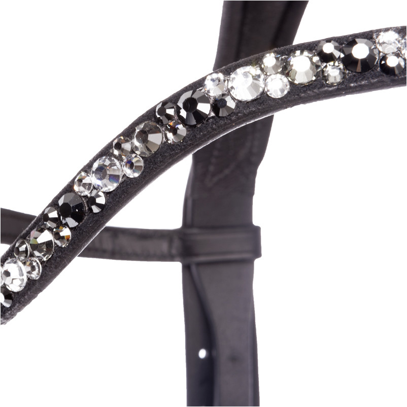 Trensenzaum englisch kombiniert IVANA schwarz lack/schwarz