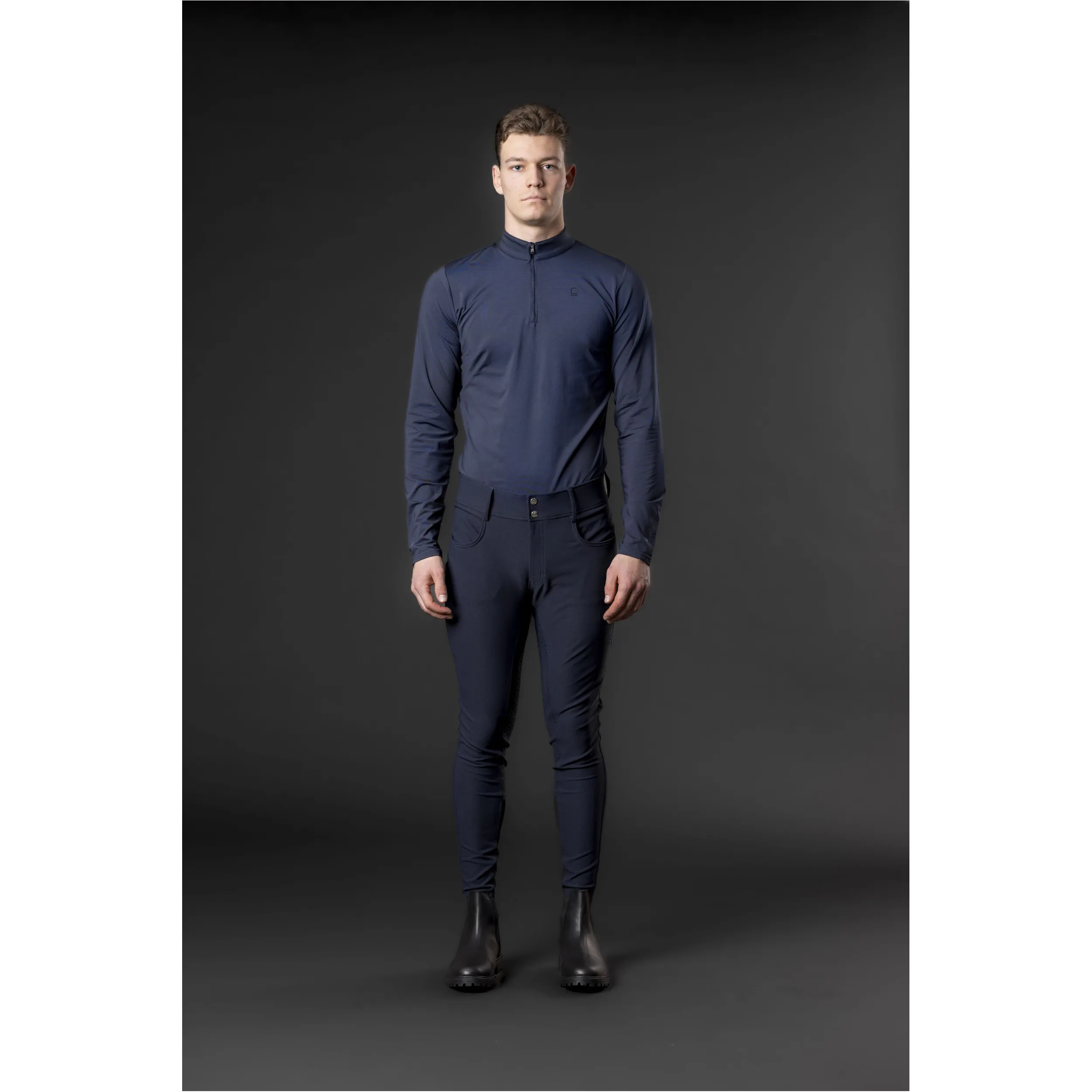Jungen Reithose Silikon Vollbesatz HURT navy