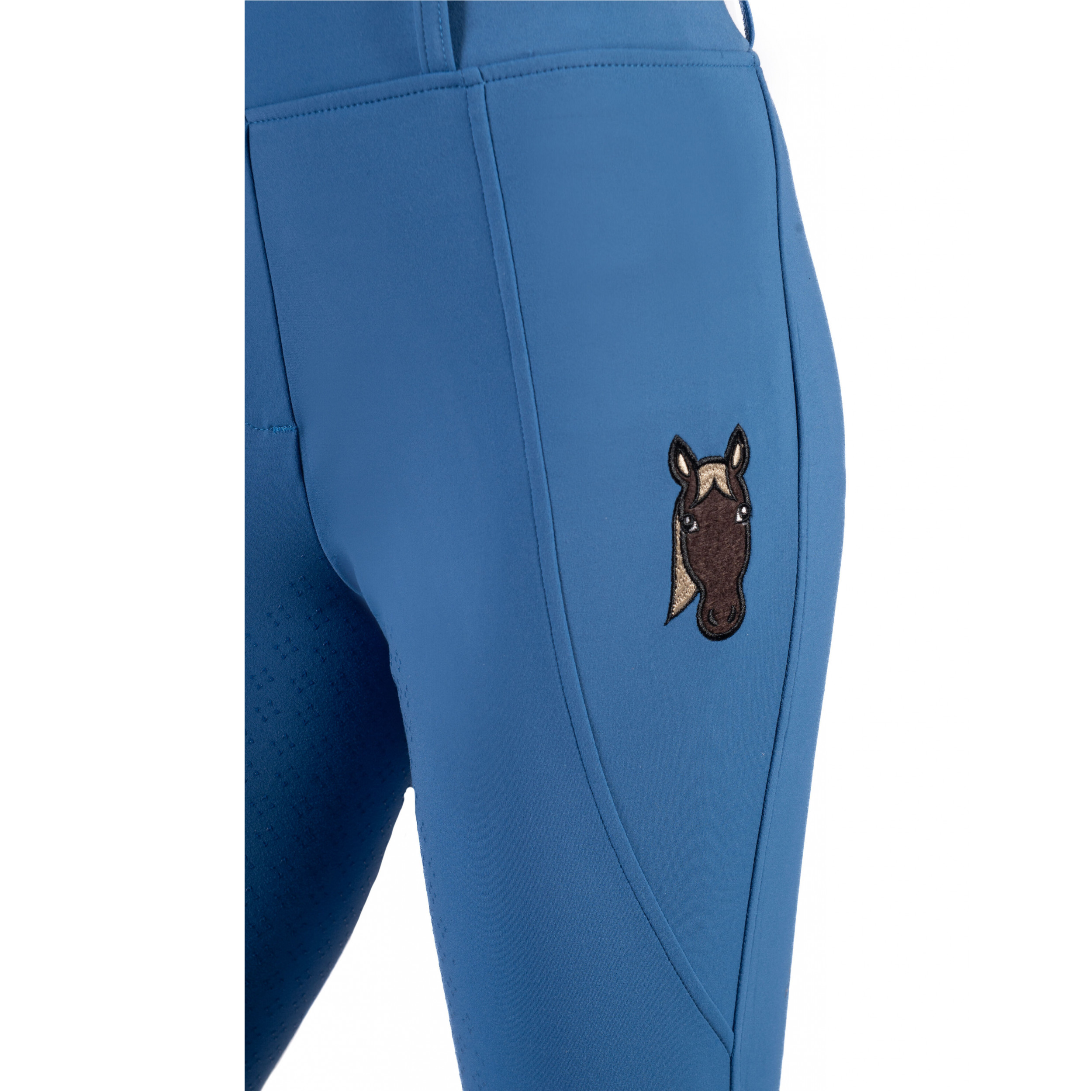Winter Kinder Reitleggings Silikon Vollbesatz MIA blau