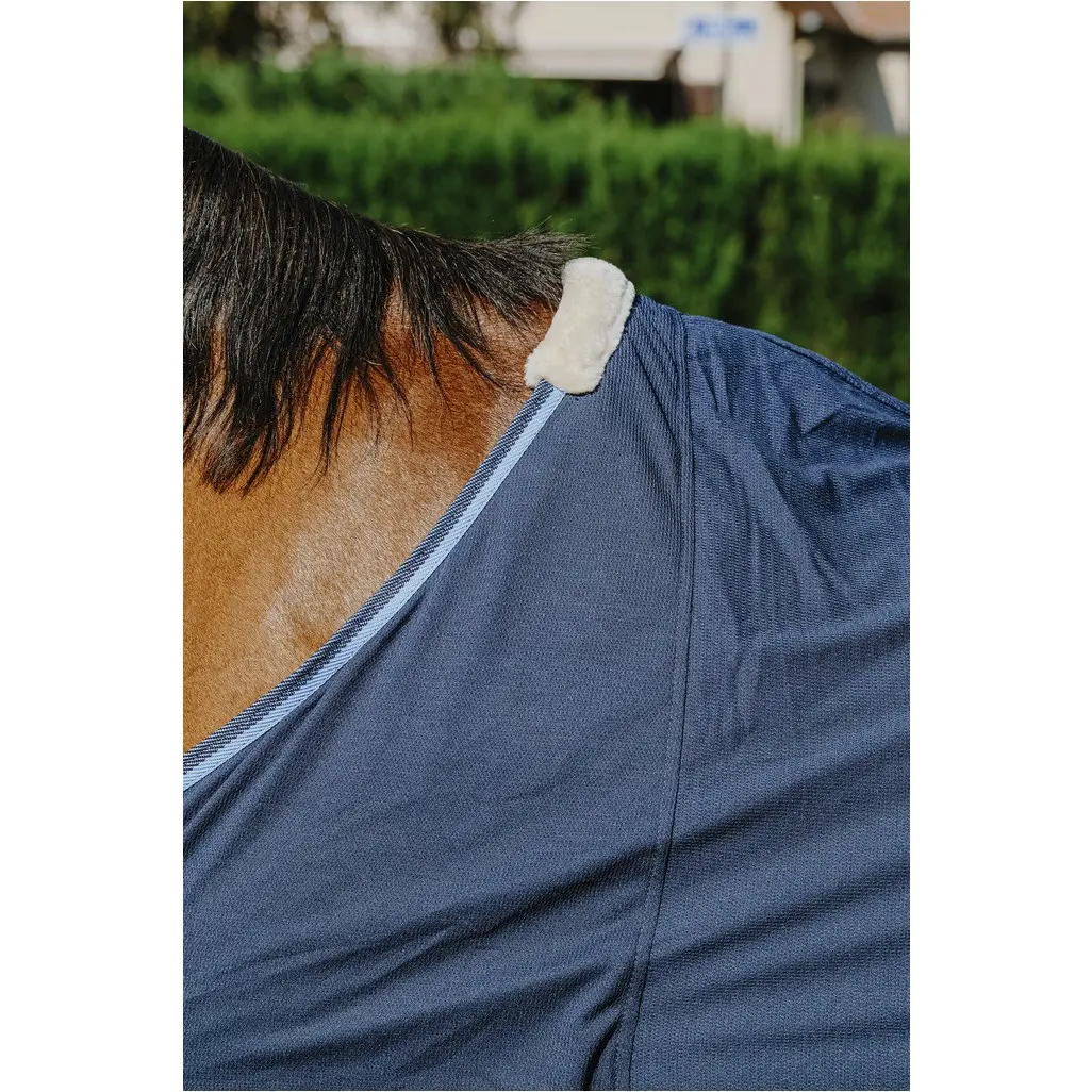 Abschwitzdecke mit feinem Netzgewebe marineblau