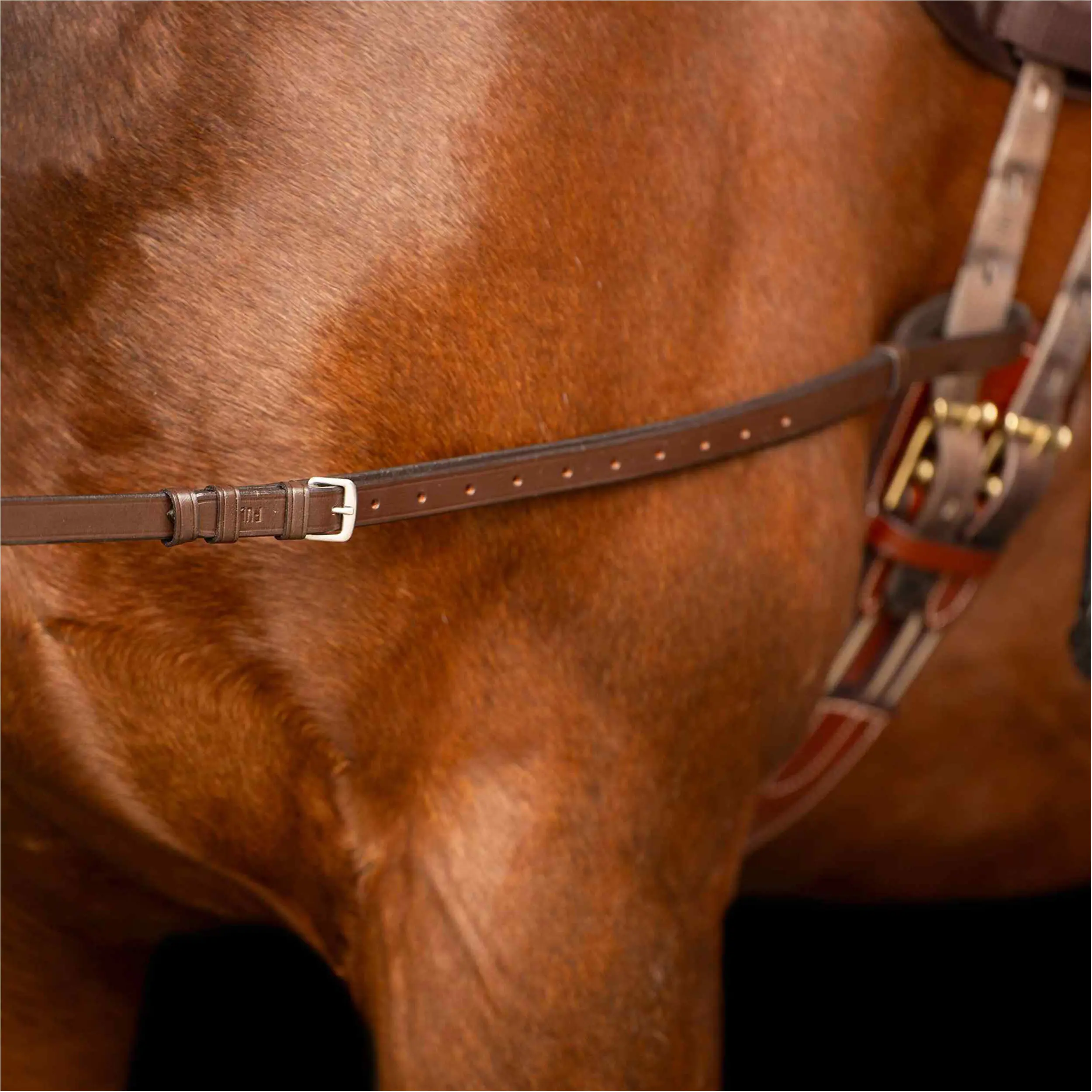 Ausbinder Leder mit Elastik braun