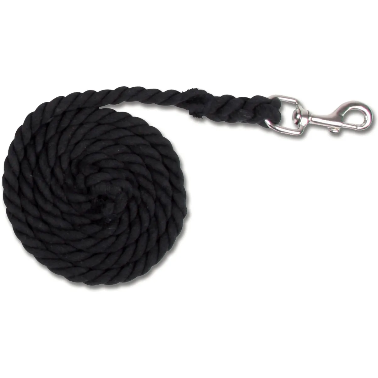 Führstrick mit Karabinerhaken COTTON schwarz 180cm