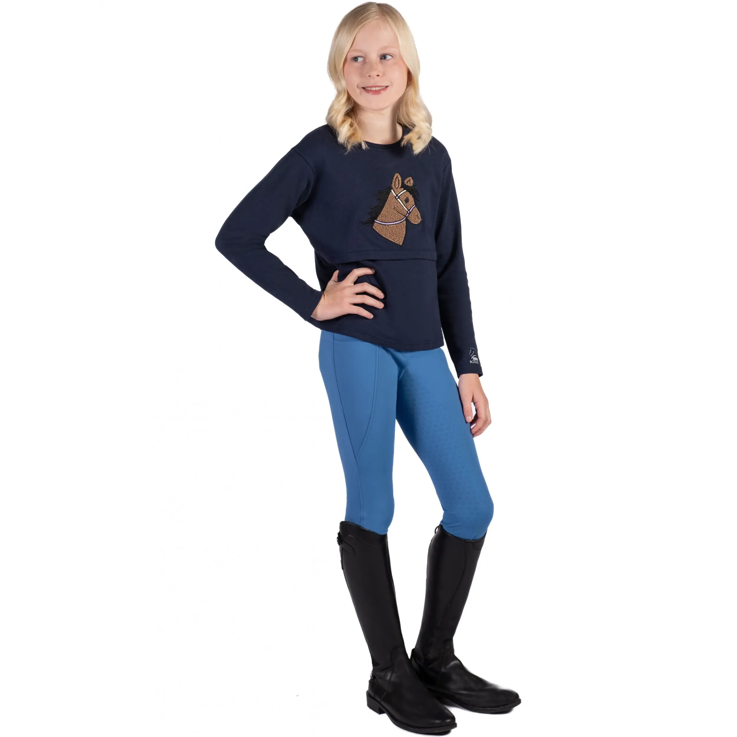 Winter Kinder Reitleggings Silikon Vollbesatz MIA blau Winter Kinder Reitleggings Silikon Vollbesatz MIA blau
