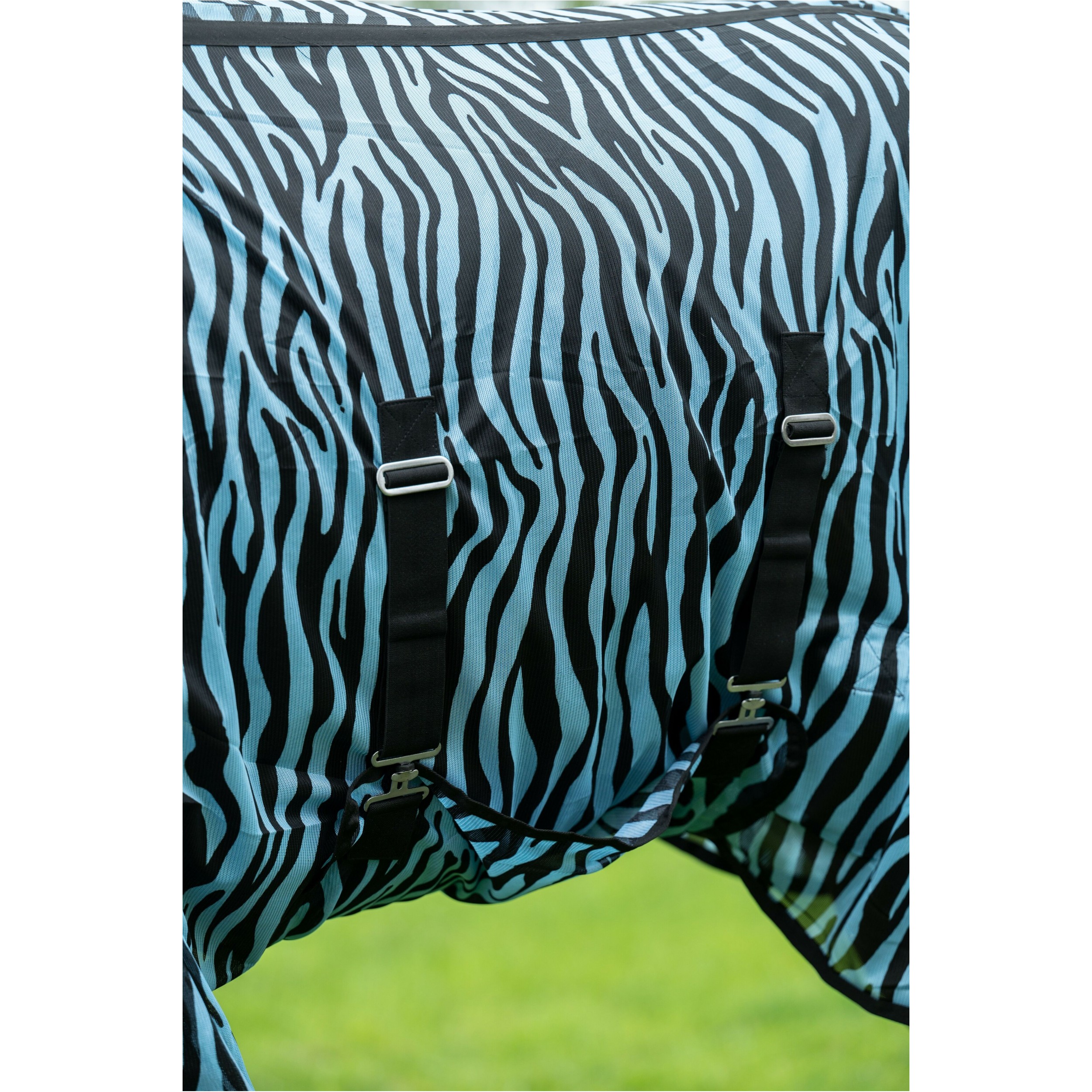 Fliegendecke mit Halsteil ZEBRA AQUA aqua/schwarz