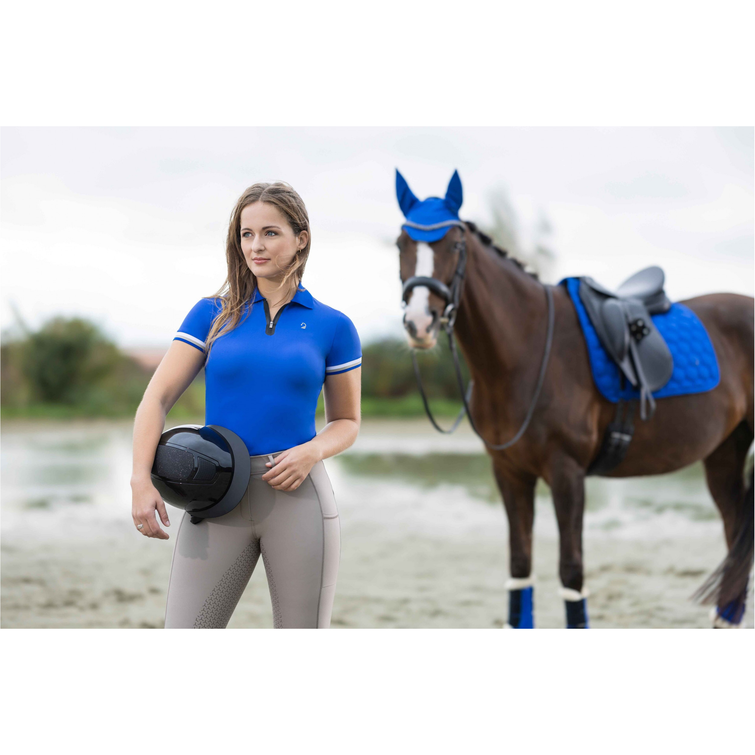 Damen Poloshirt AMALFI blau