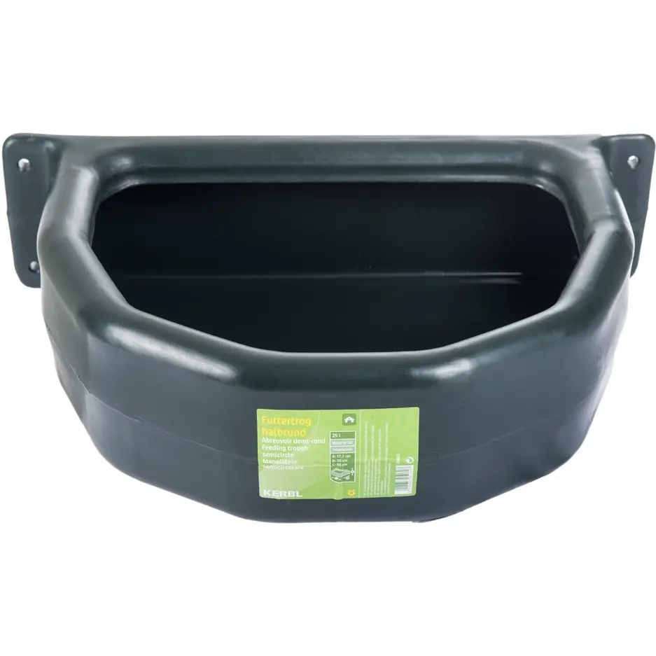 Futtertrog halbrund grün