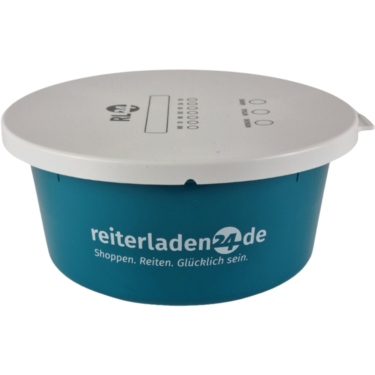 Müslischale mit Deckel wasserblau