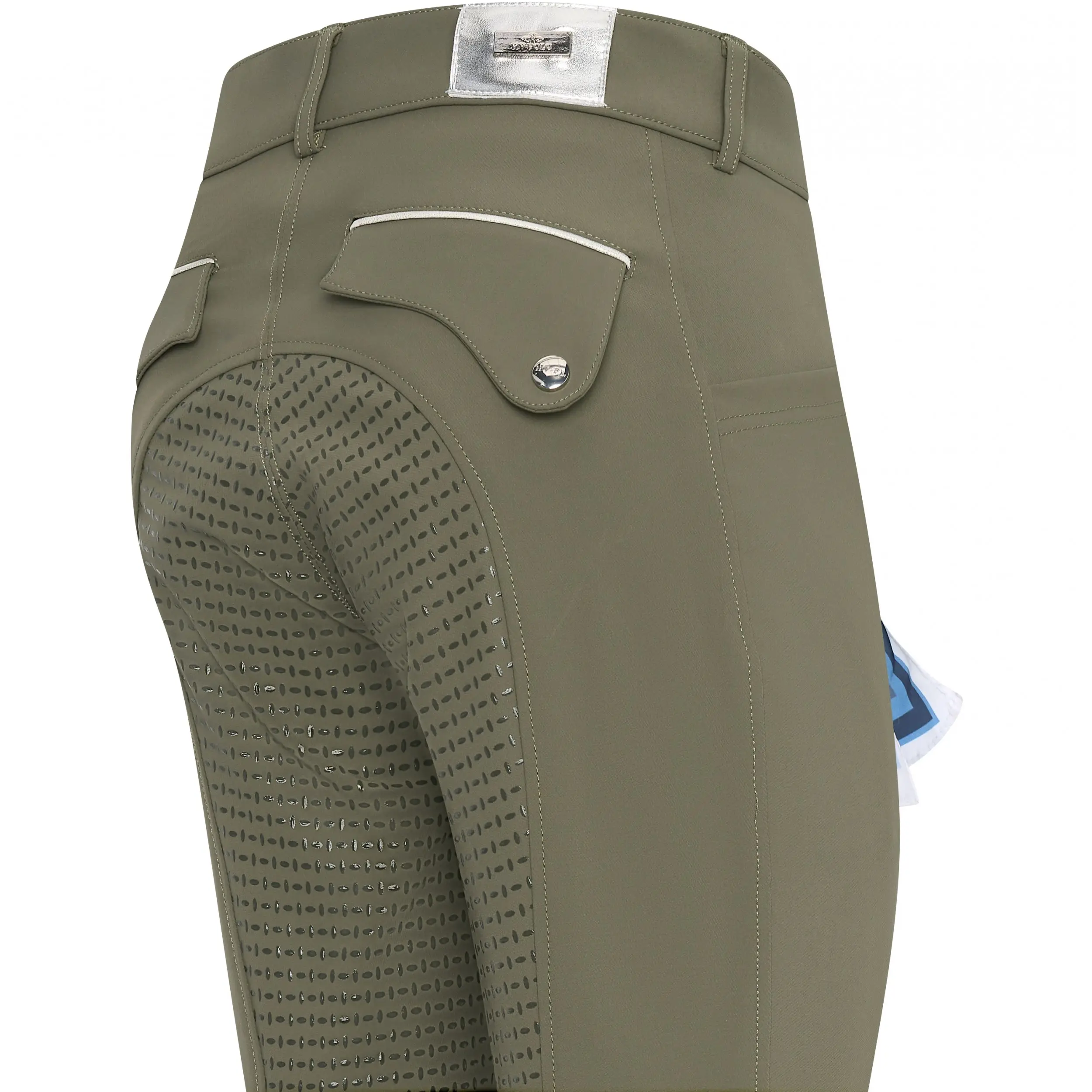 Damen Reithose Silikon Vollbesatz HVPCatatrina oil green