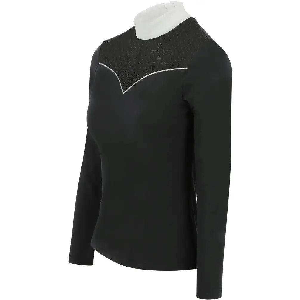 Damen Turniershirt Langarm VALENCIA schwarz