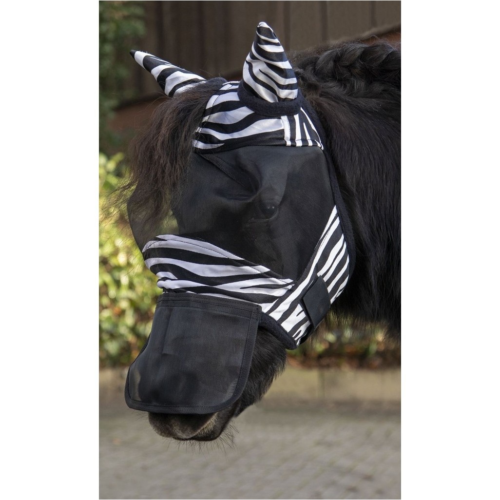Fliegenmaske ZEBRA schwarz/weiß