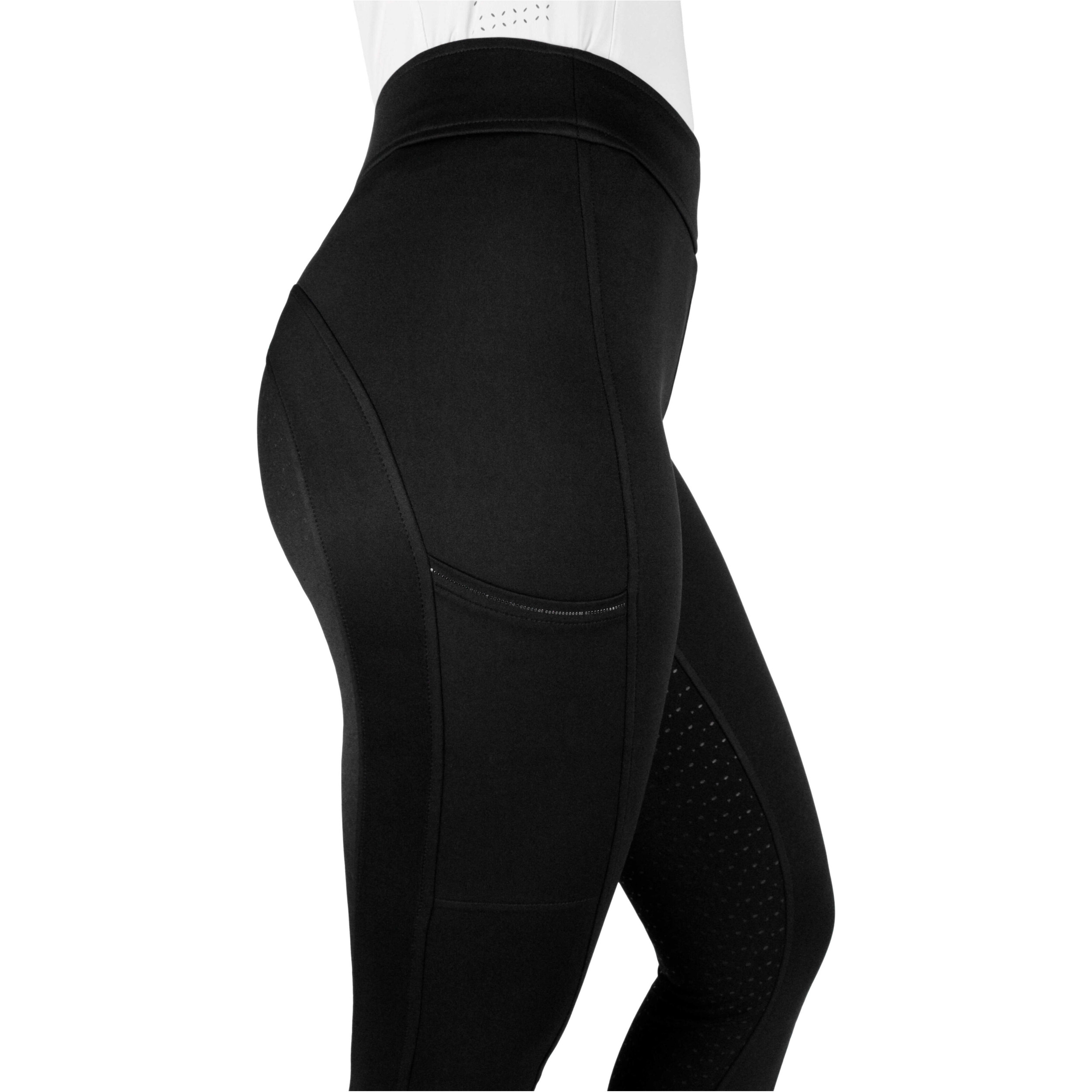 Damen Reitleggings Silikon Vollbesatz EK-BIRDY schwarz